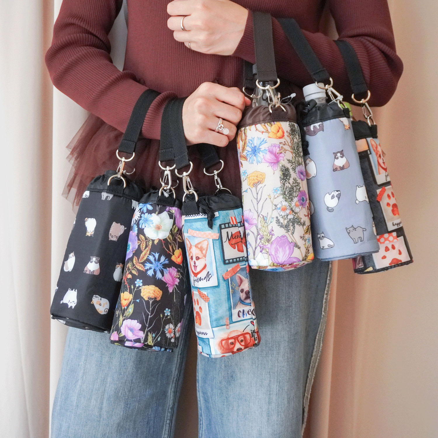 【エトワールオリジナル】保冷保温ショルダー紐付きペットボトルホルダー - 画像1