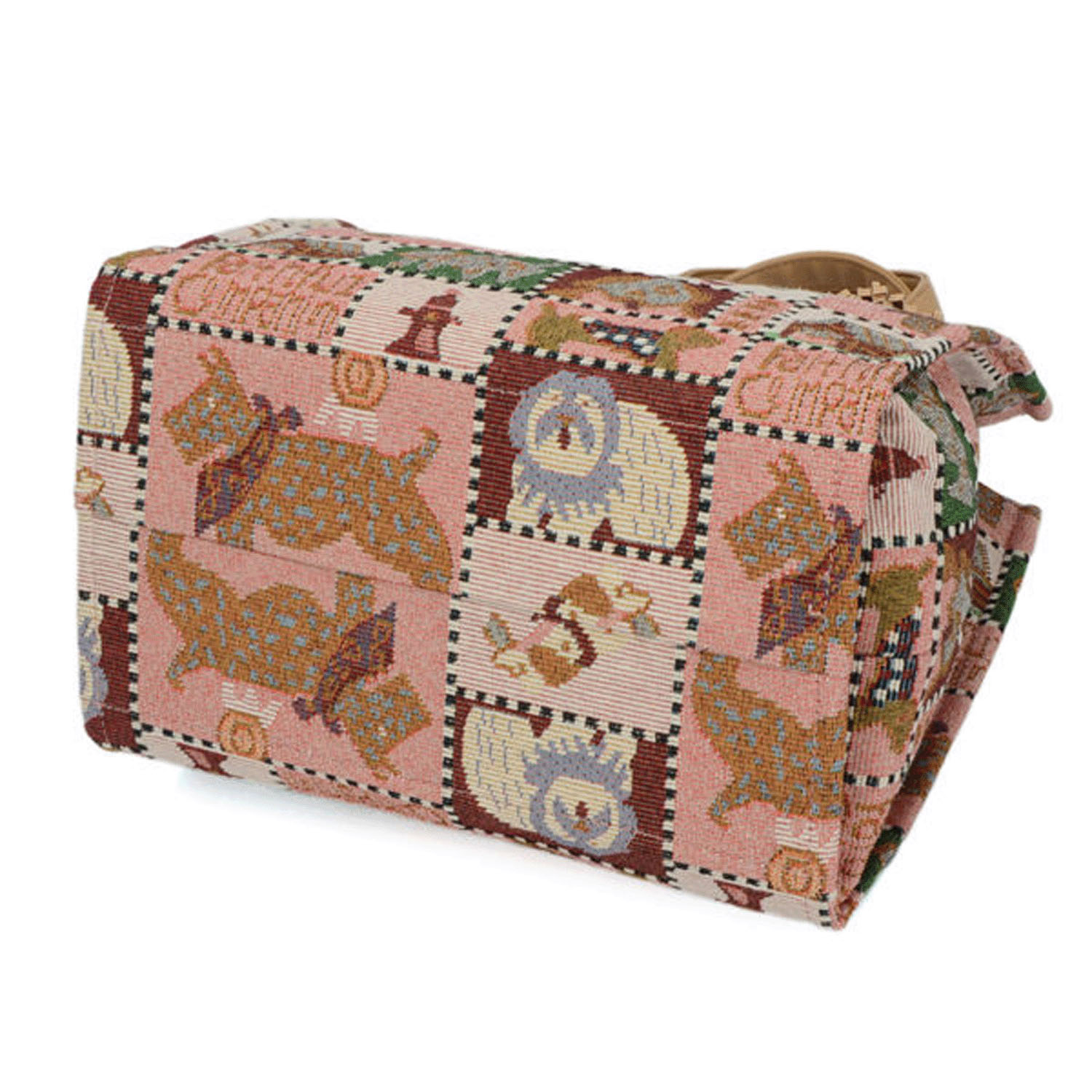 犬柄ゴブランスクエア型バッグ - 画像5