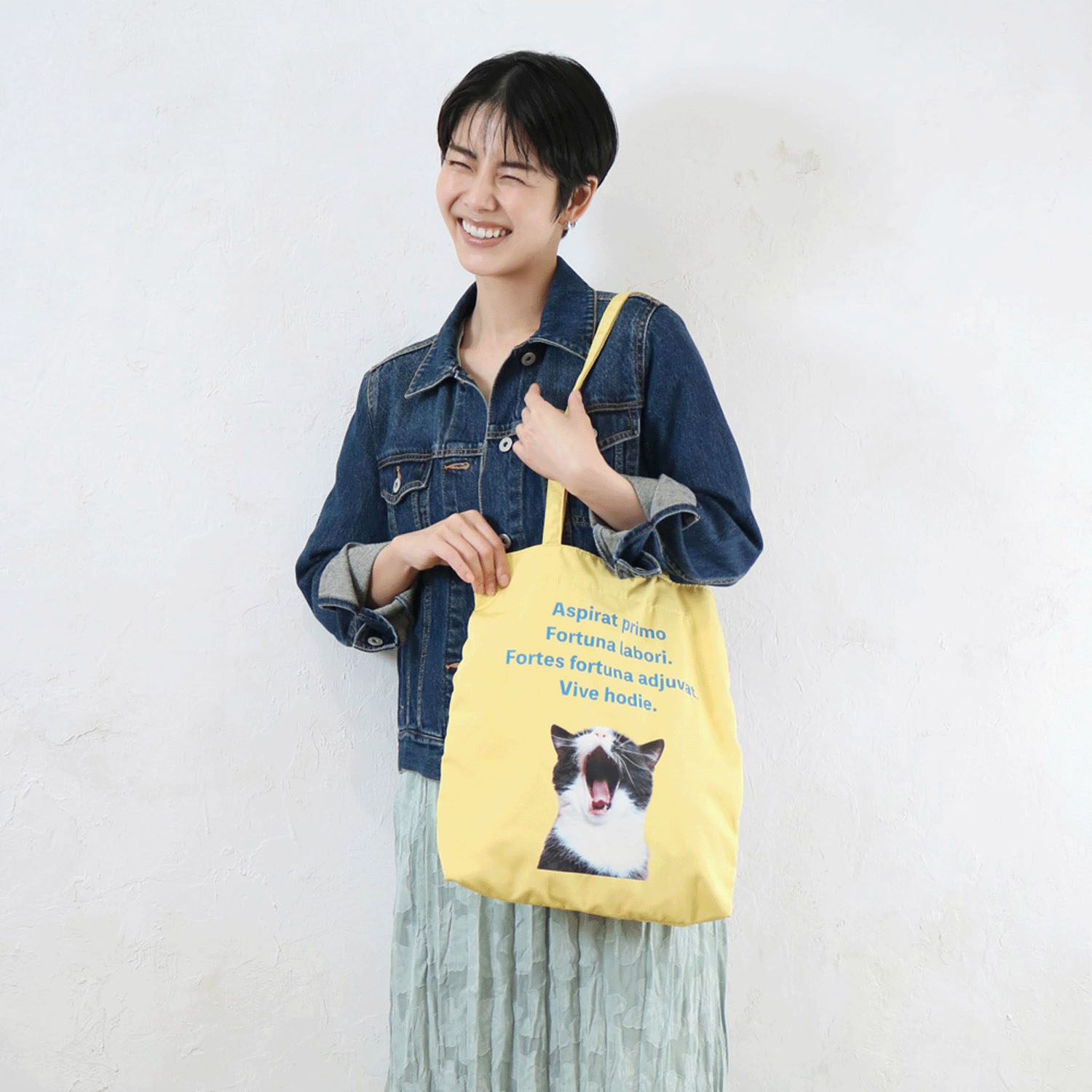 【イエローは在庫限りで終了】アニマルメッセージトートバッグ - 画像2