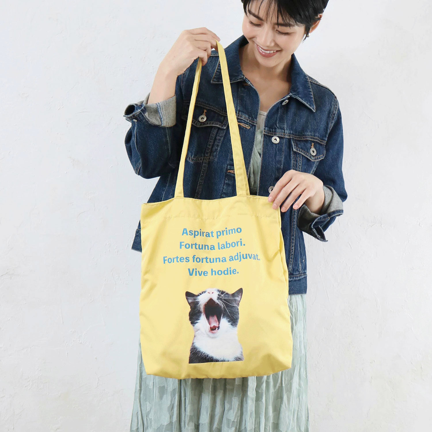 【イエローは在庫限りで終了】アニマルメッセージトートバッグ - 画像1