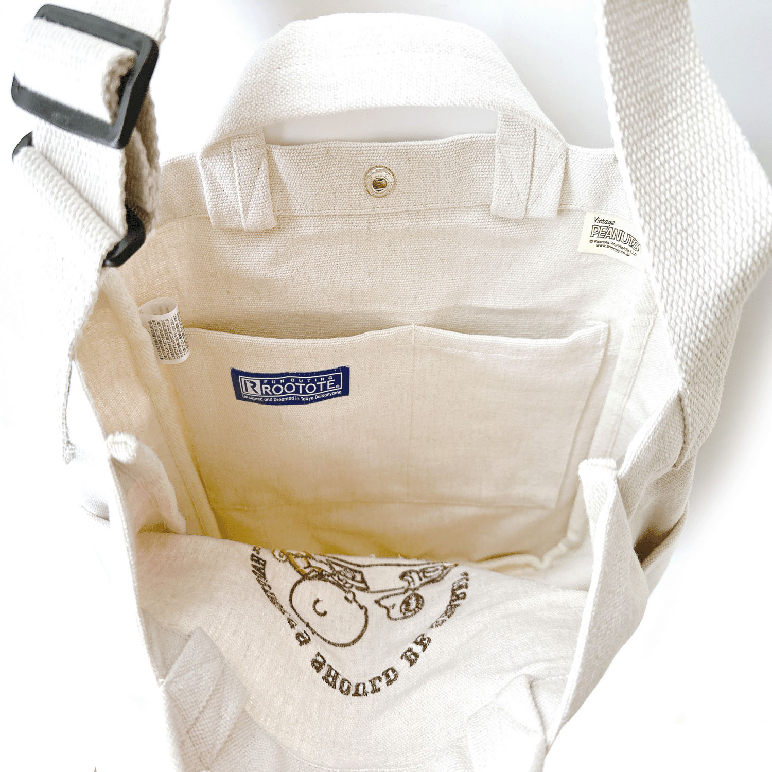 PEANUTS スヌーピーリサイクルコットン2WAYバッグ - 画像6