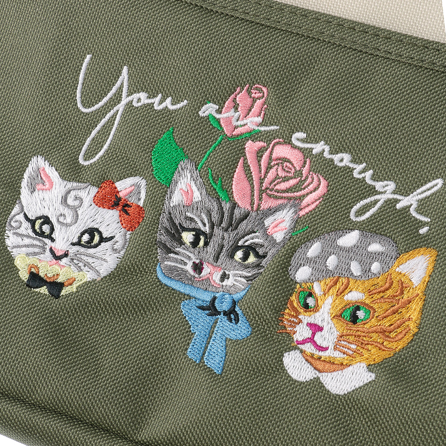 【エトワールオリジナル】ネコ刺繍保冷保温BOX型ランチバッグ - 画像9