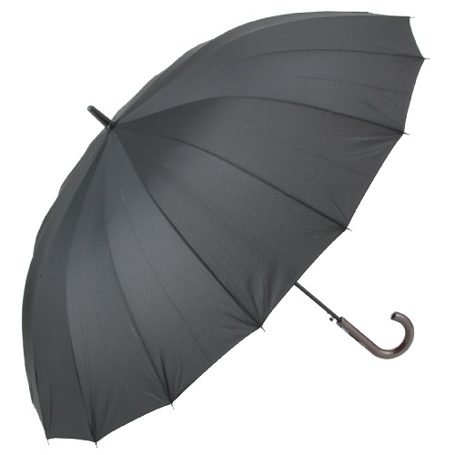 70cm大判16本骨ジャンプ無地強力撥水傘