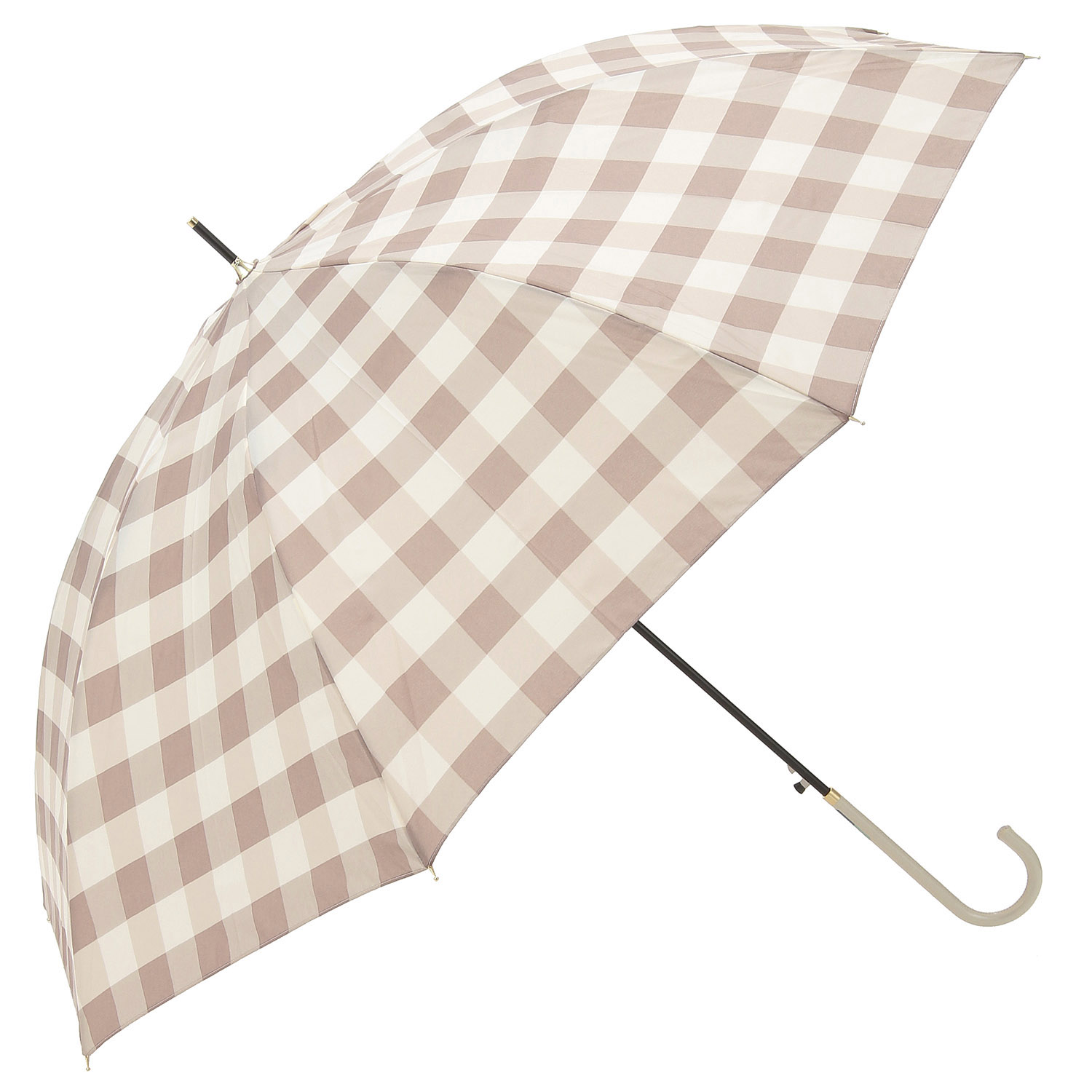 【耐風仕様】 ギンガムチェック ジャンプ長傘60cm - 画像4