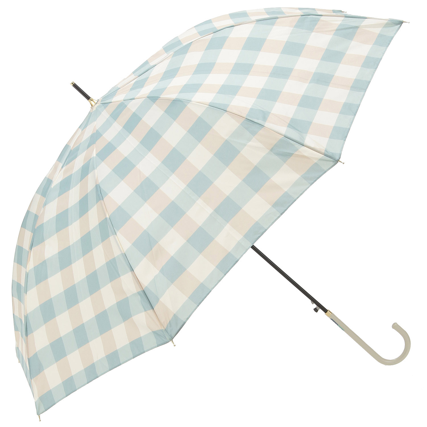 【耐風仕様】 ギンガムチェック ジャンプ長傘60cm - 画像5