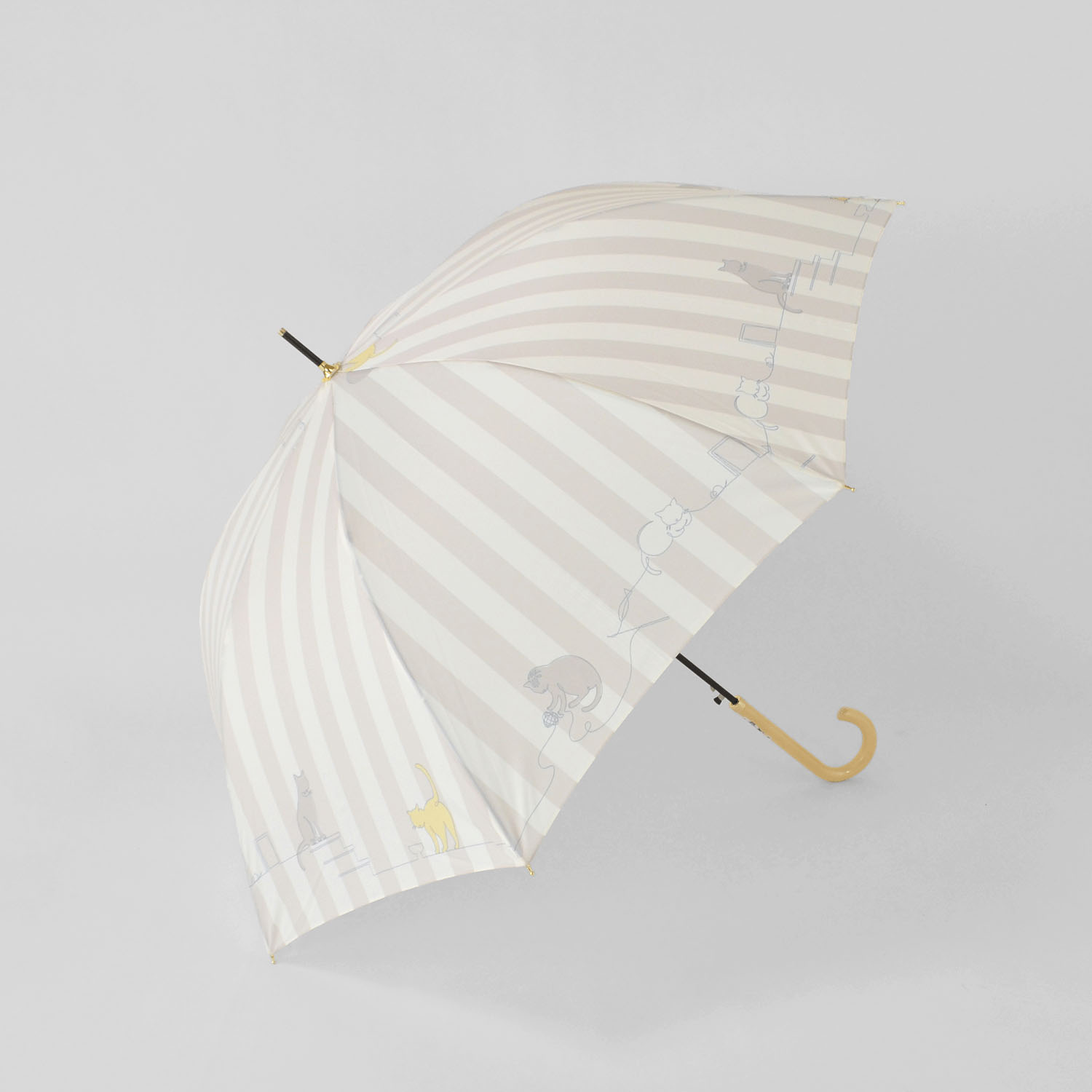 【耐風仕様】 ラインキャット＆ストライプジャンプ長傘