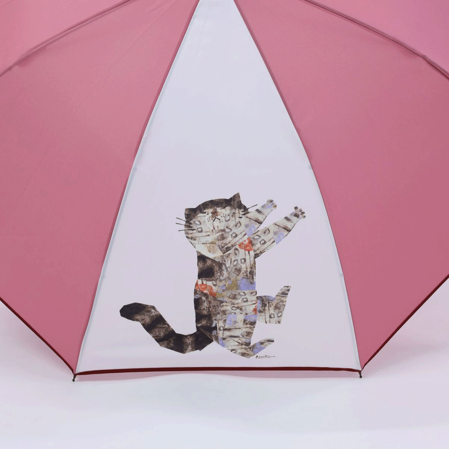 「深尾竜騎」コラボ ごろりん猫イラスト長傘 - 画像3