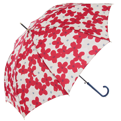 フラワー柄 ジャンプ長傘 耐風骨 - 画像2