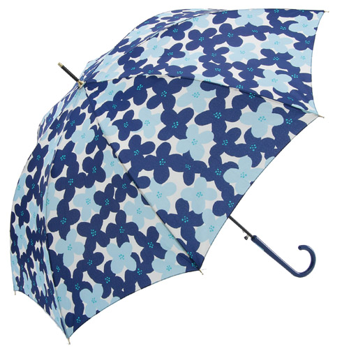フラワー柄 ジャンプ長傘 耐風骨 - 画像3