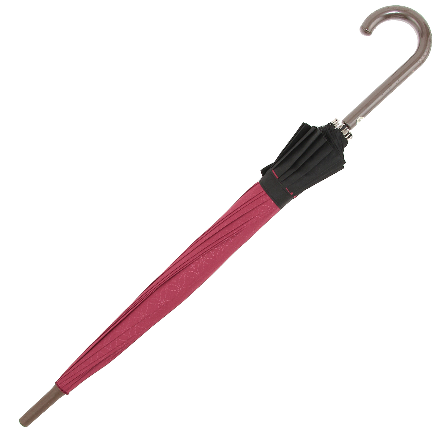 16本骨 型押し切継ぎ ジャンプ長傘55cm - 画像2