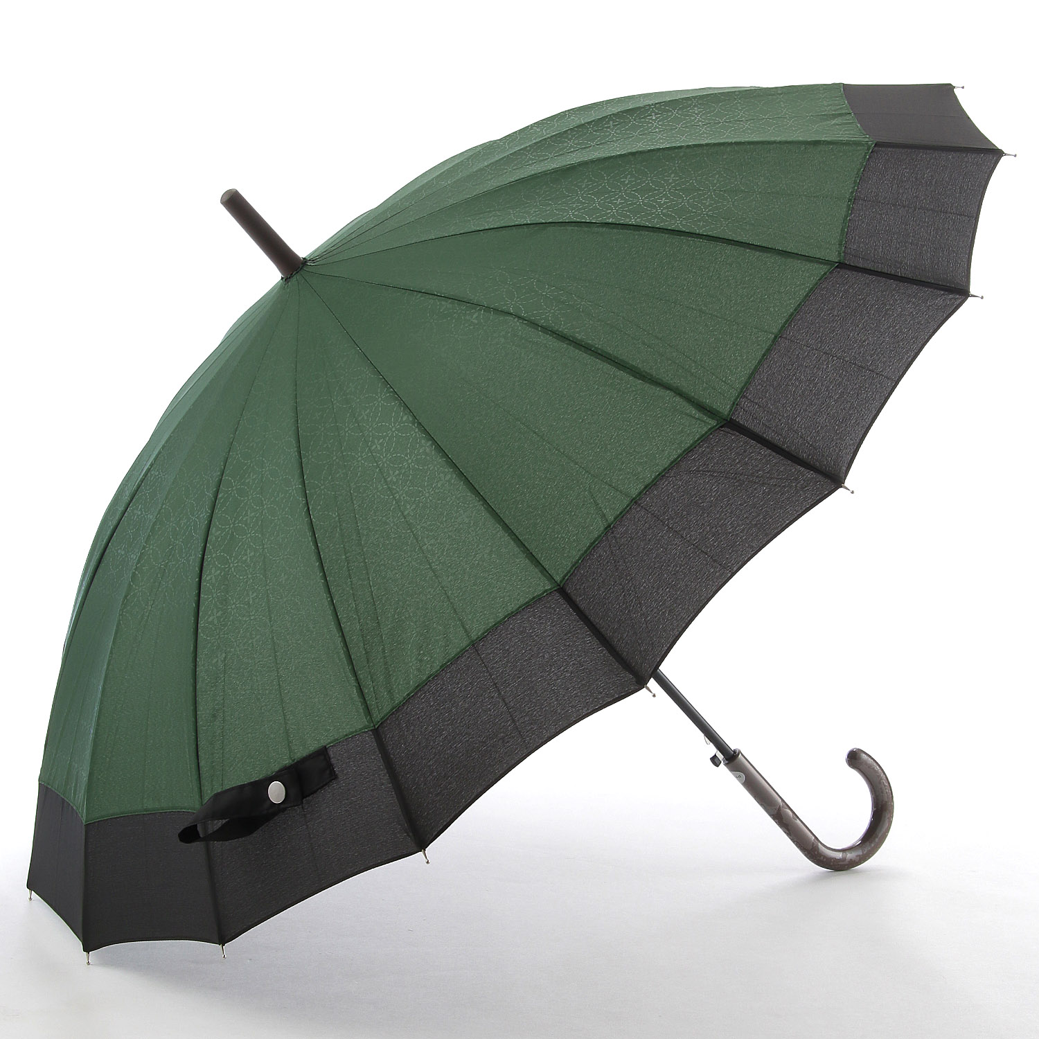 16本骨 型押し切継ぎ ジャンプ長傘55cm - 画像4