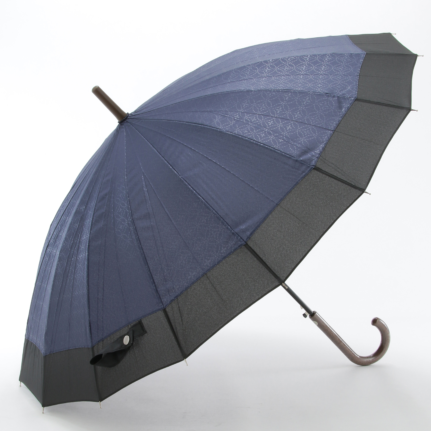 16本骨 型押し切継ぎ ジャンプ長傘55cm - 画像5