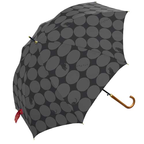 【耐風骨】 大水玉＆猫ジャンプ長傘