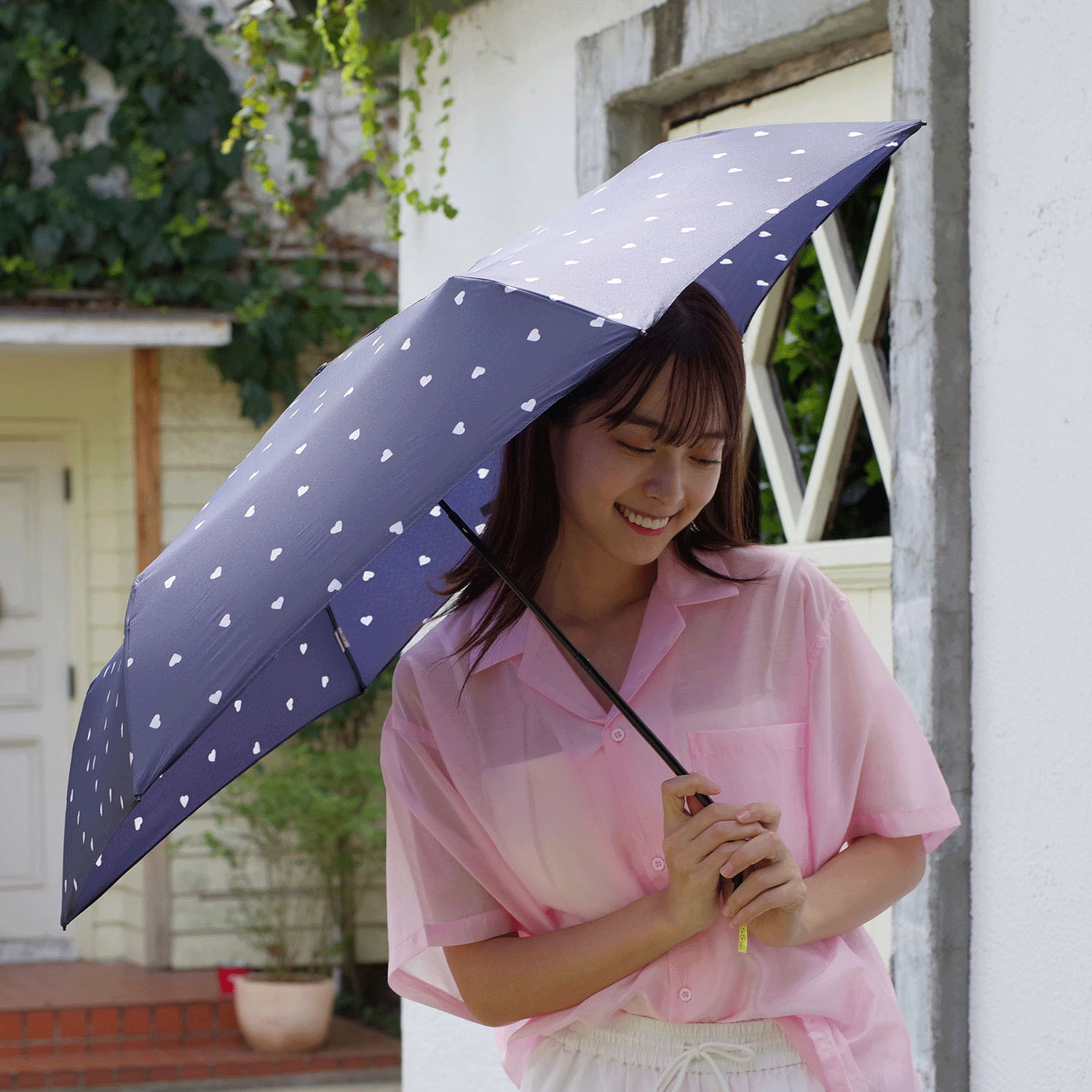 【nifty colors】 グラデハート軽量ミニ傘 - 画像1