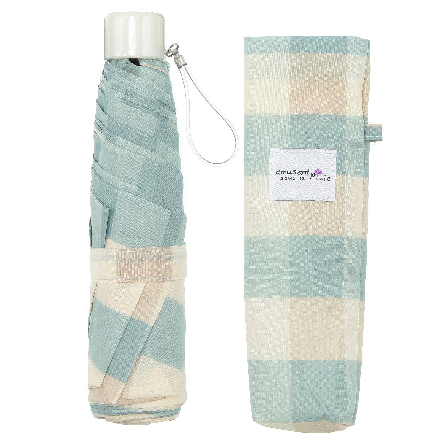 【耐風仕様】 ギンガムチェック折傘 - 画像4