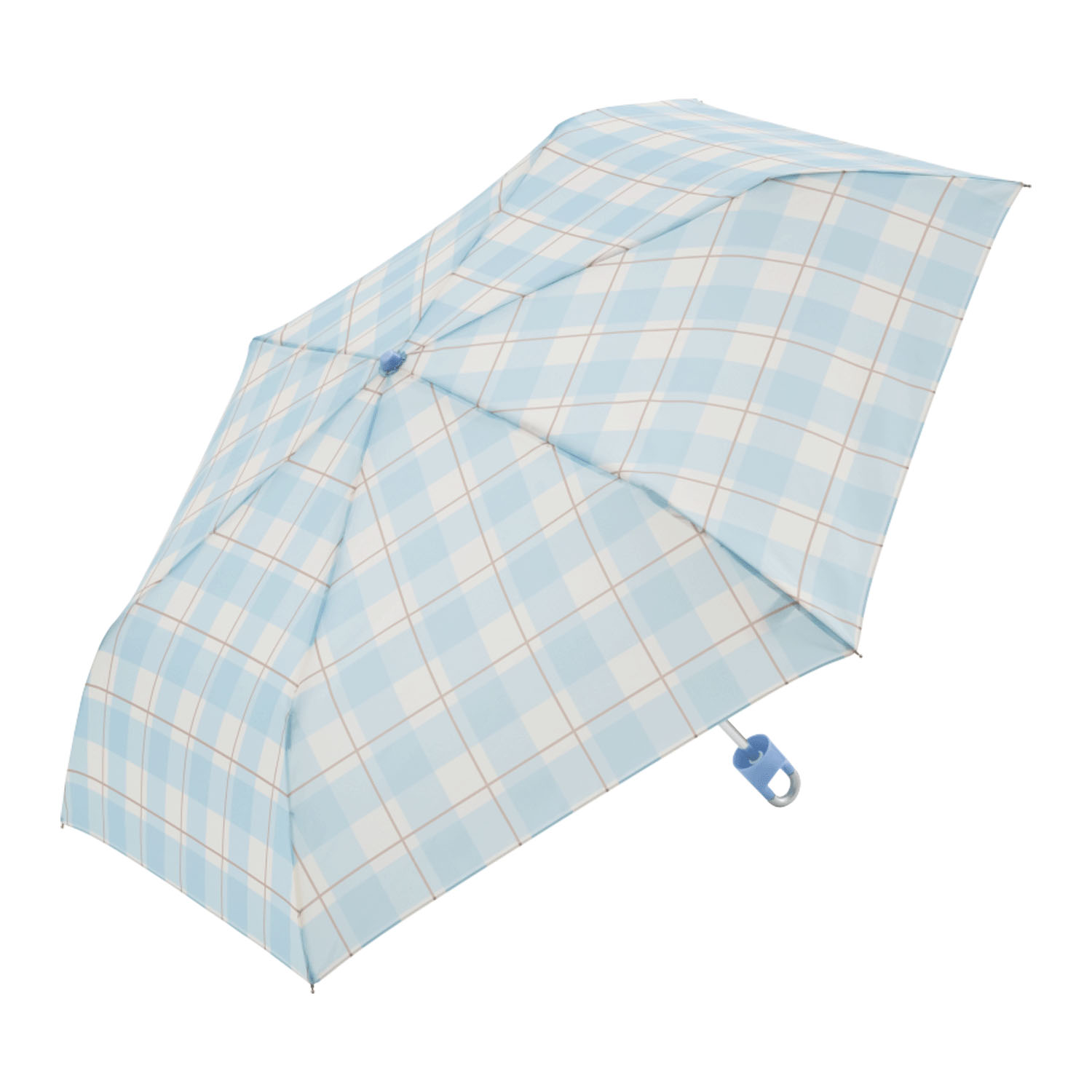 ベーシック 55cmチェック カラビナ折傘 - 画像2