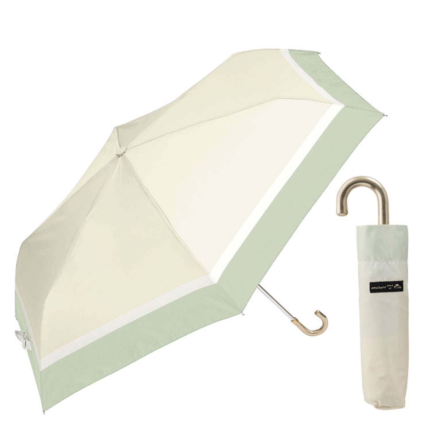 【耐風骨】 ナチュラルボーダー 折傘 - 画像4