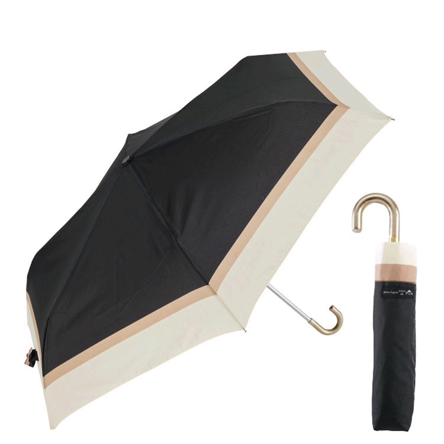 【耐風骨】 ナチュラルボーダー 折傘