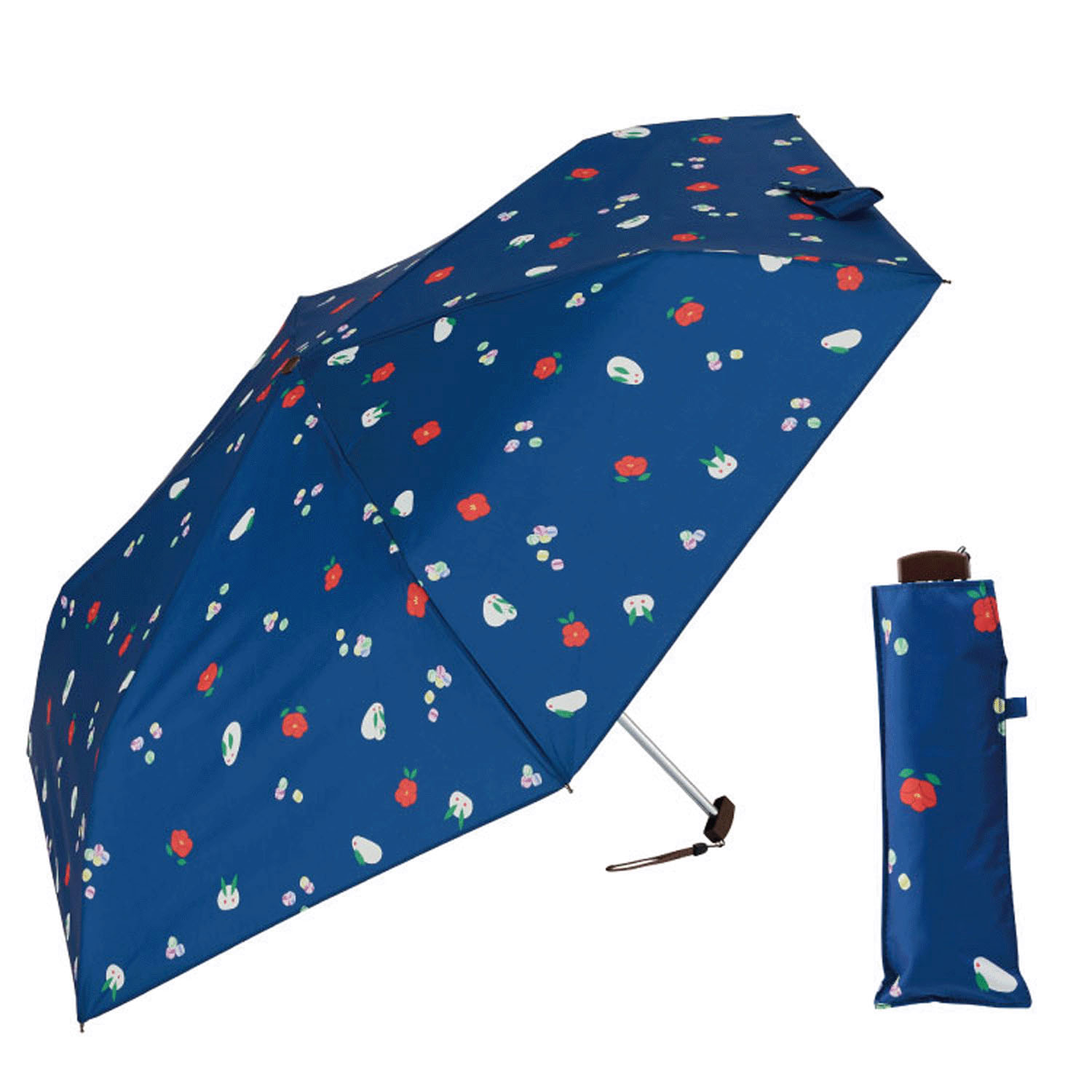 【和柄折傘】 雪うさぎ フラットミニ - 画像3