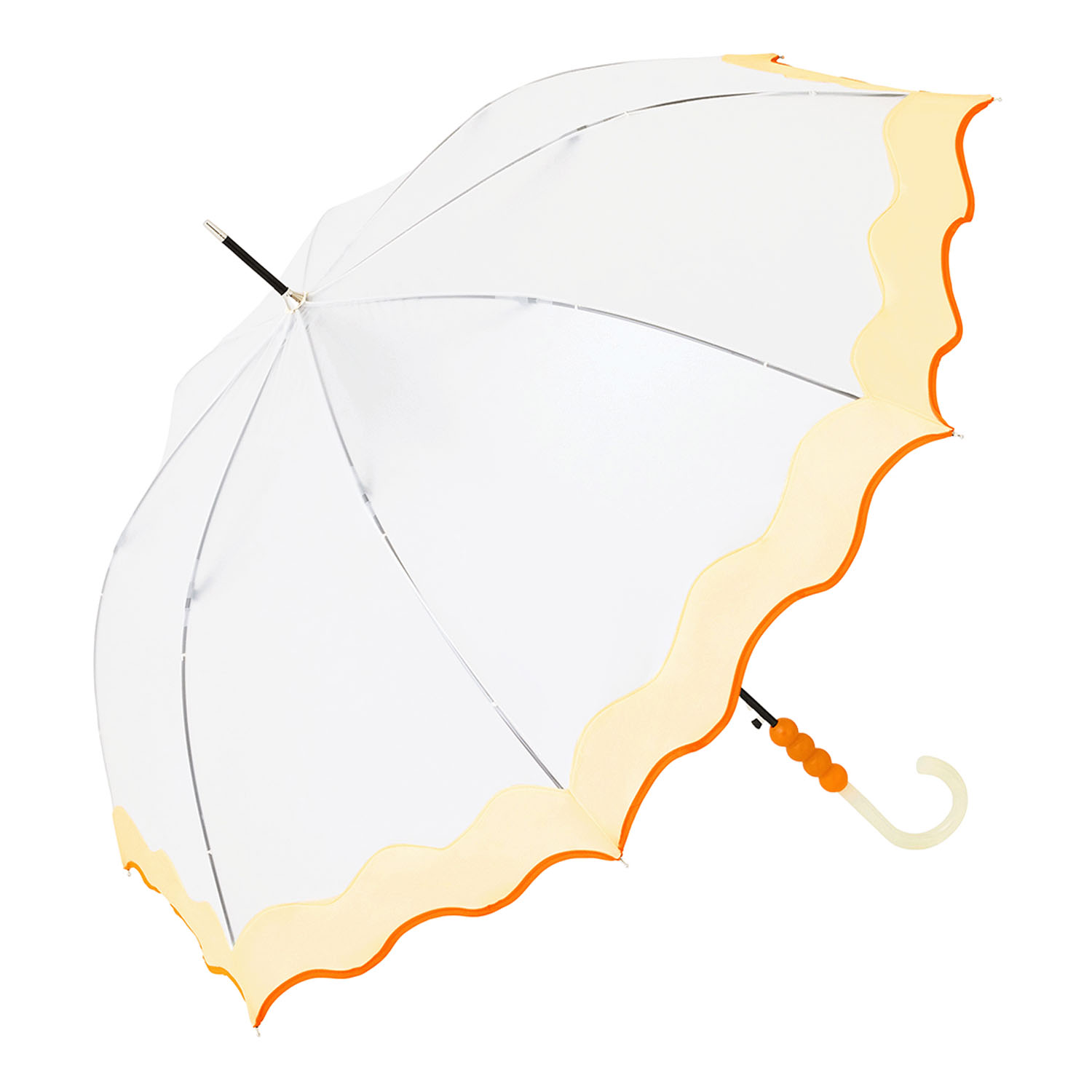 【because】 クリア／ナミナミ長傘 - 画像2