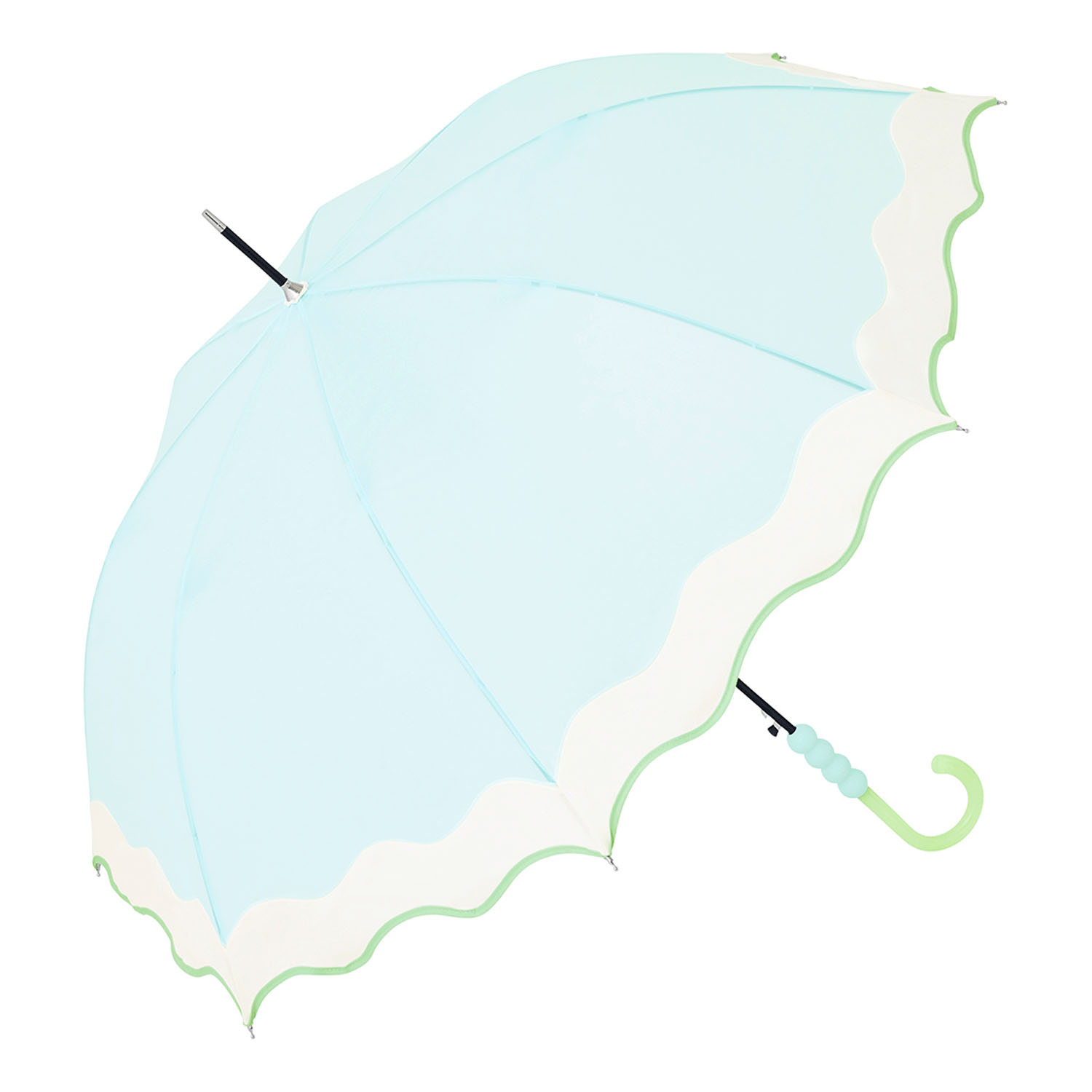 【because】 クリア／ナミナミ長傘 - 画像5