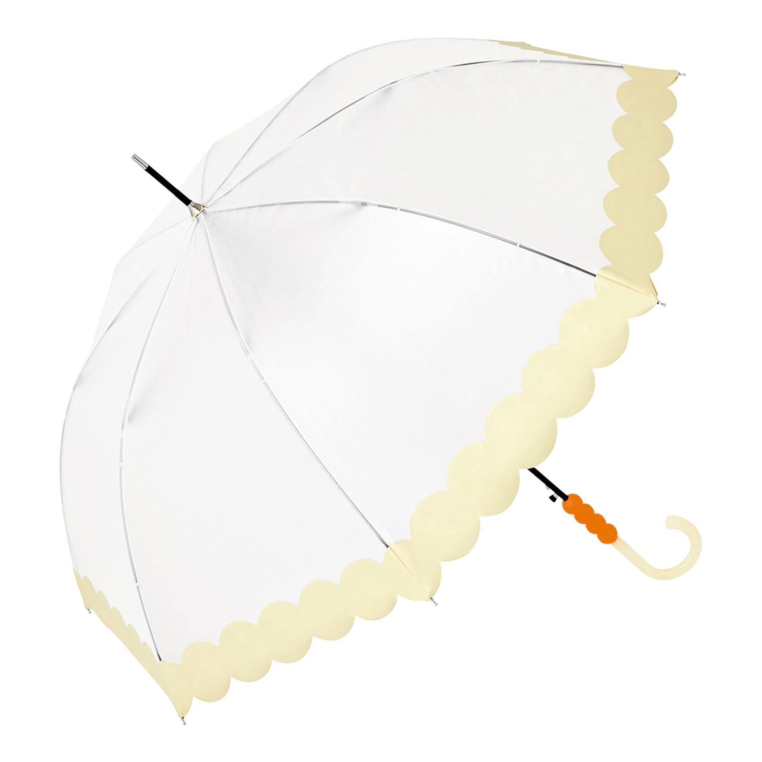 【because】 クリア／ボンボン長傘 - 画像2