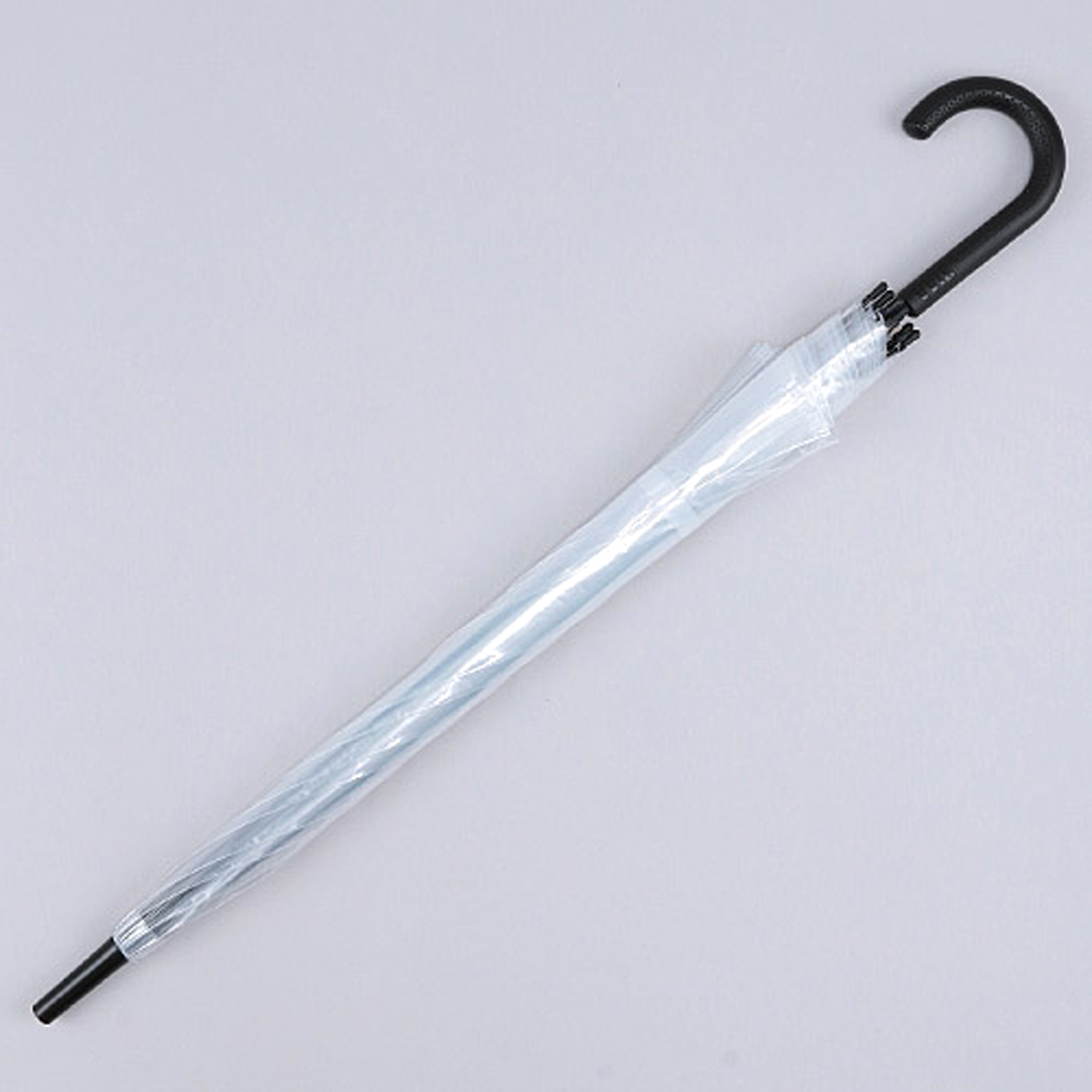 透明65cm 抗菌ハンドル ジャンプ長傘 48本入り - 画像2