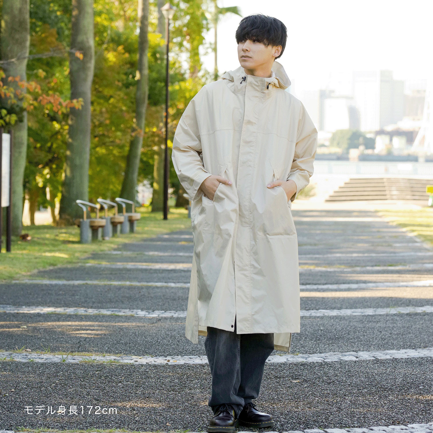 【nifty colors】 ドルマンレインコート - 画像2