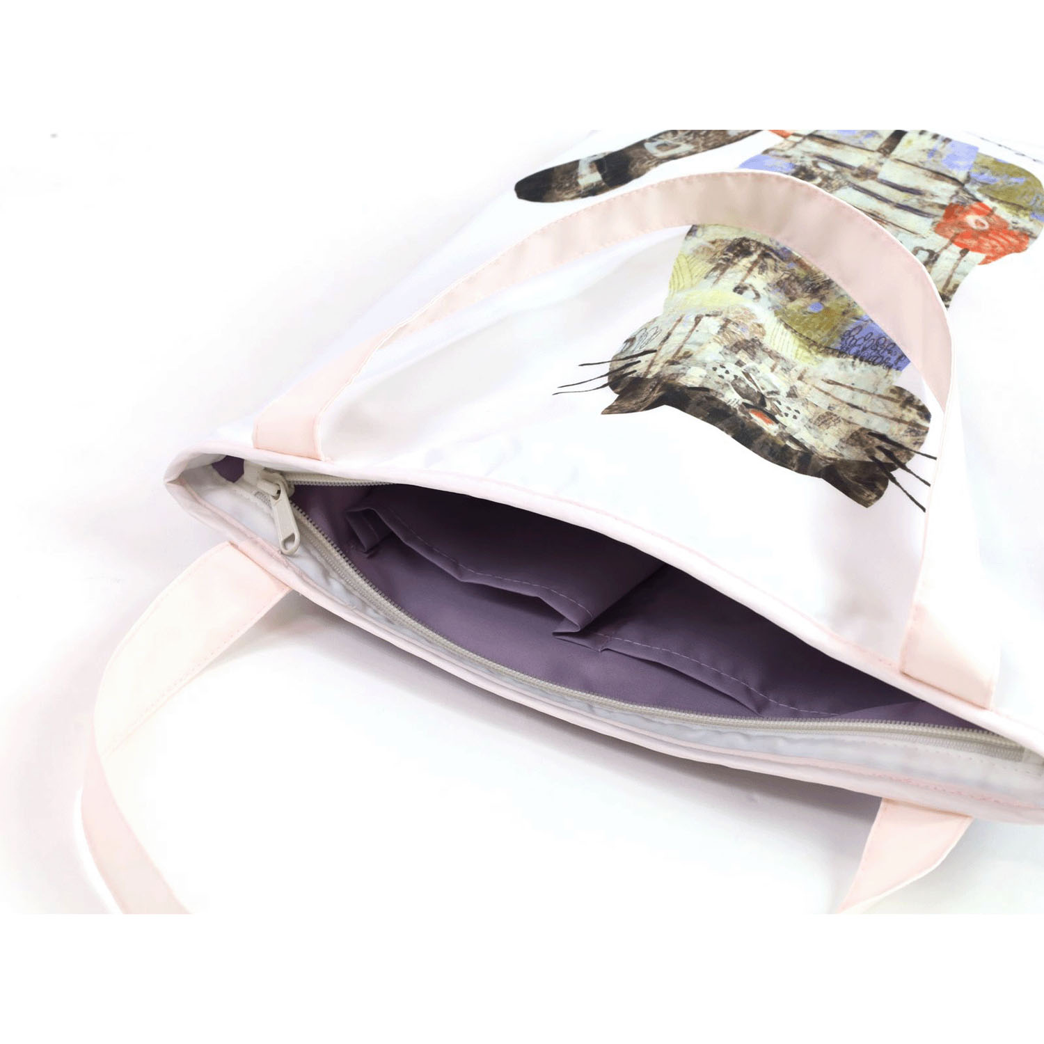 「深尾竜騎」コラボ ごろりん猫イラストトートバッグ - 画像12