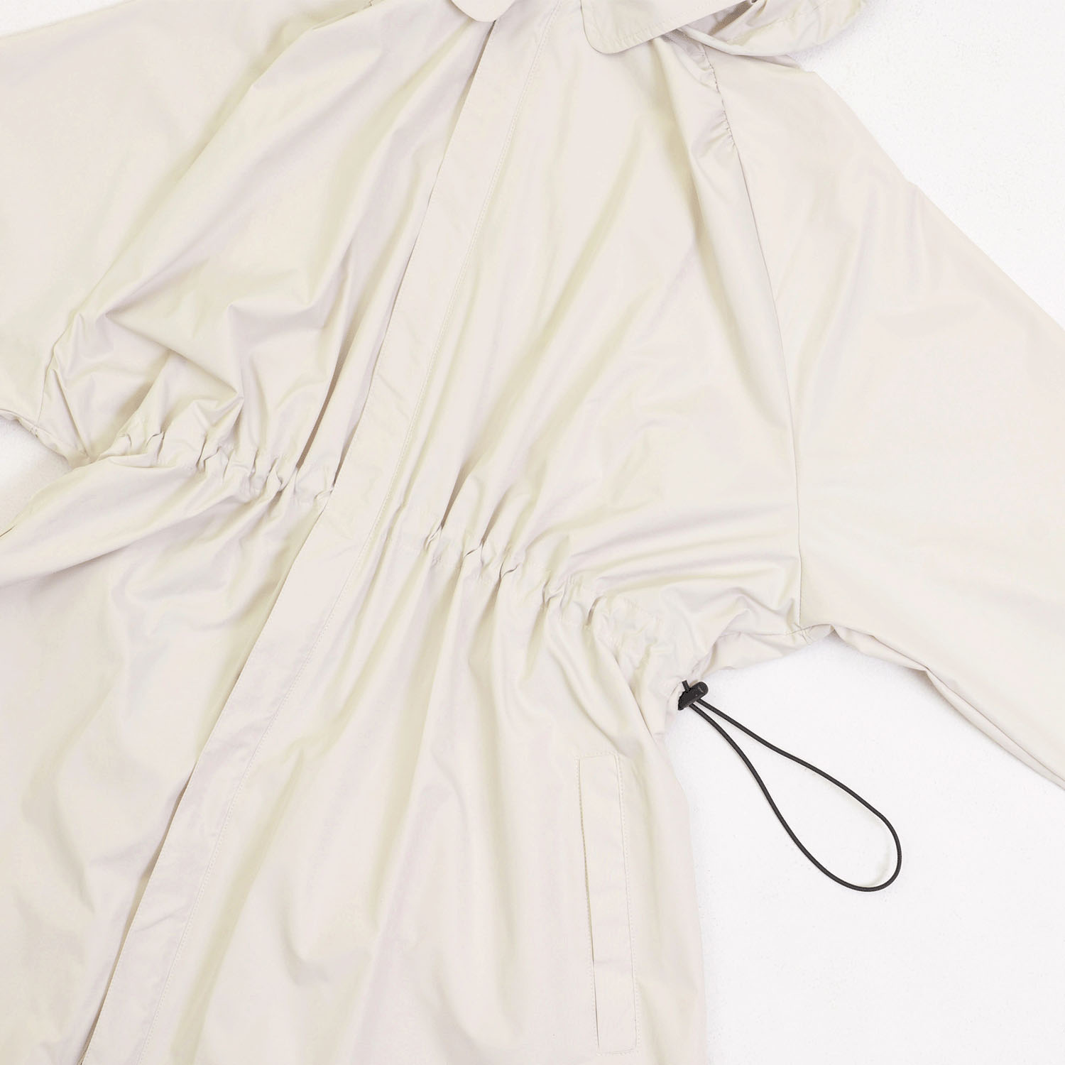 【ピーチドロップ】ギャザースレンカラーレインコート - 画像10