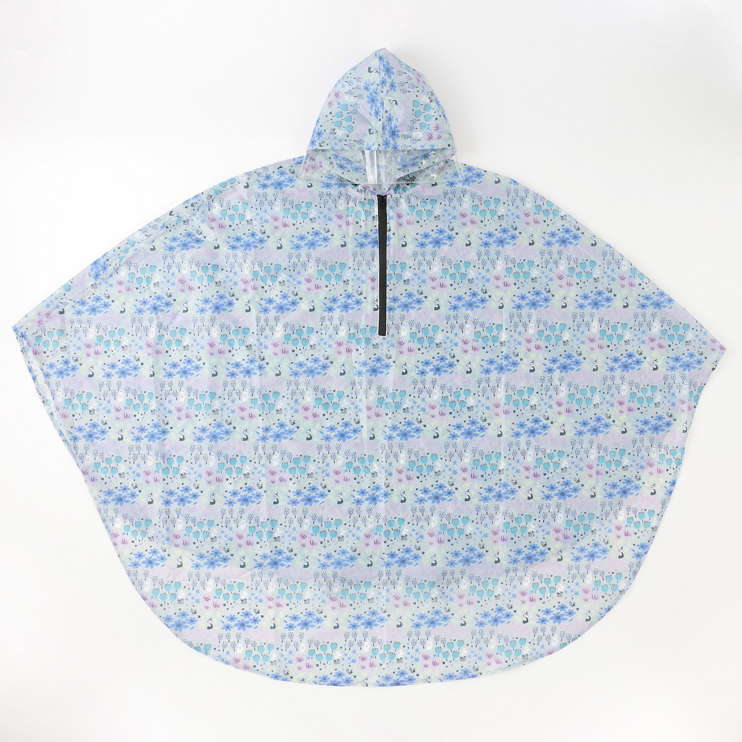 MOOMIN  自転車レインポンチョ ムーミンと花 - 画像1