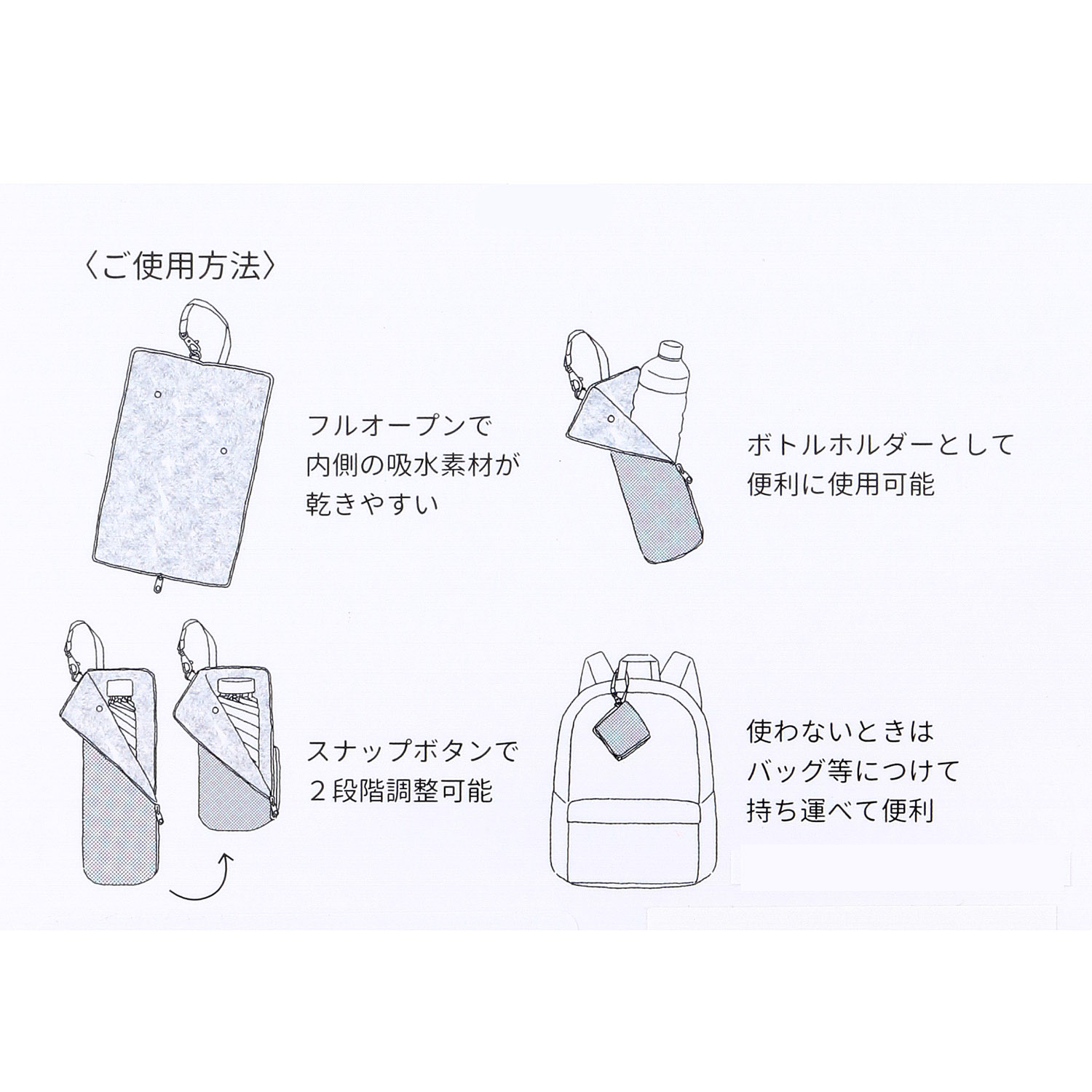 MOOMIN 吸水機能付き傘ケース 小さな幸せドット - 画像7