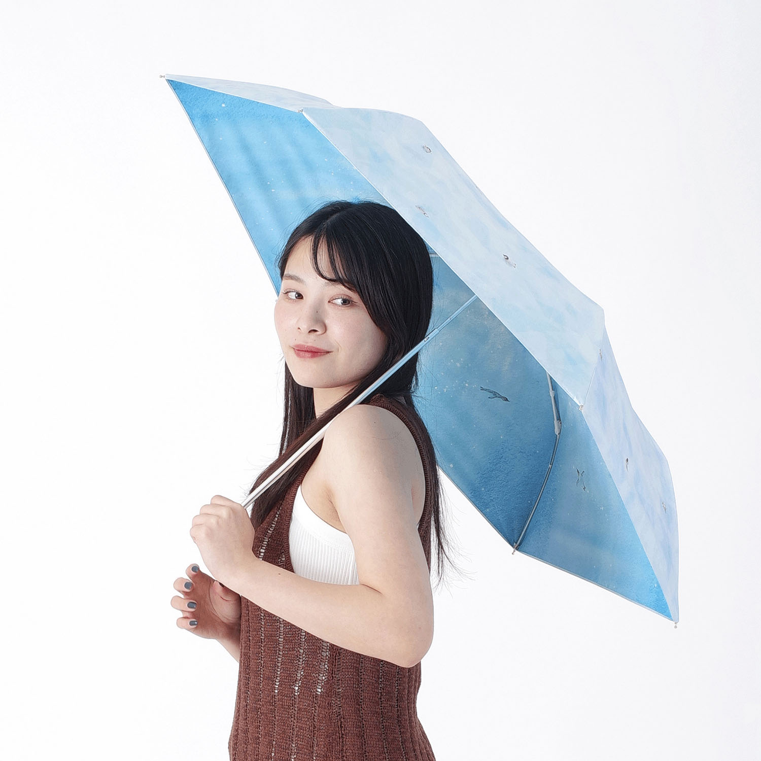 晴雨兼用 2サイドペンギンミニ傘 - 画像6