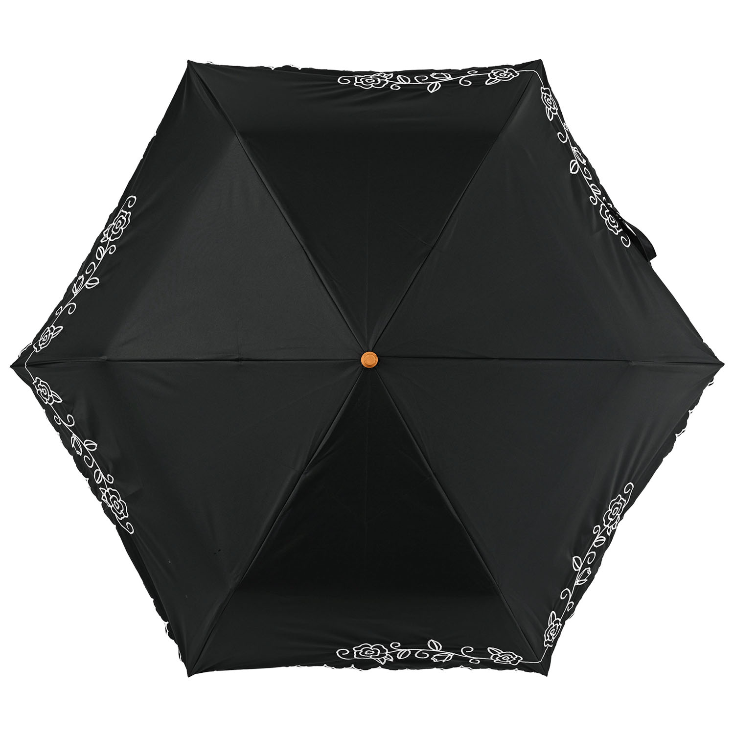 晴雨兼用 ローズ刺繍ミニ傘 - 画像3