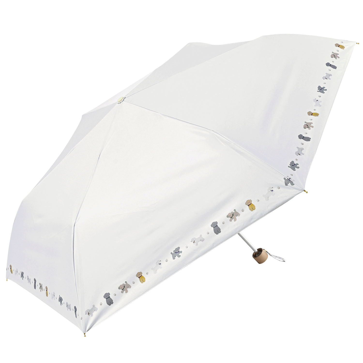 【期間限定価格2／2～2／9】晴雨兼用 子犬ミニ55cmミニ傘 - 画像2