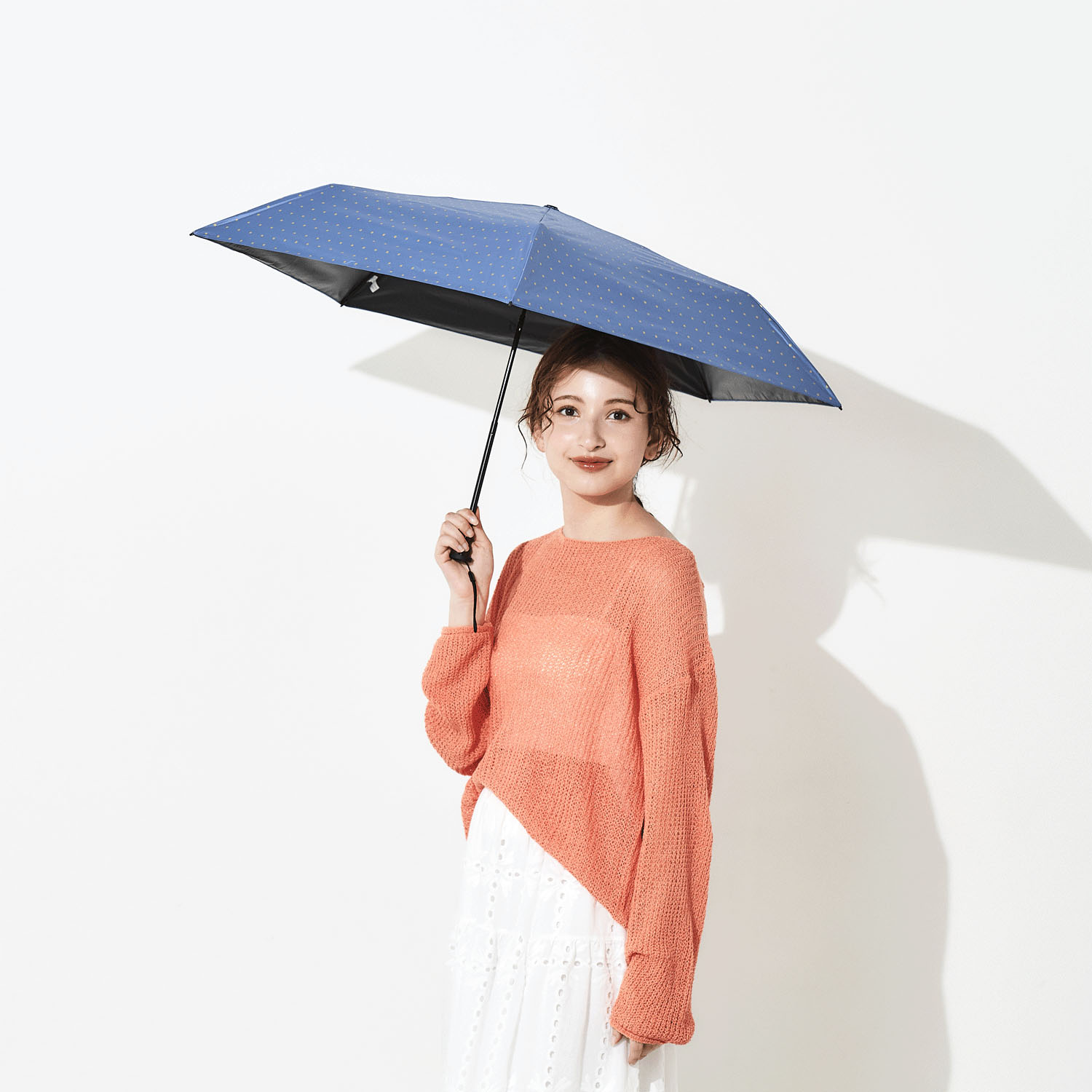 【assa】 超軽量スクエアドット折傘