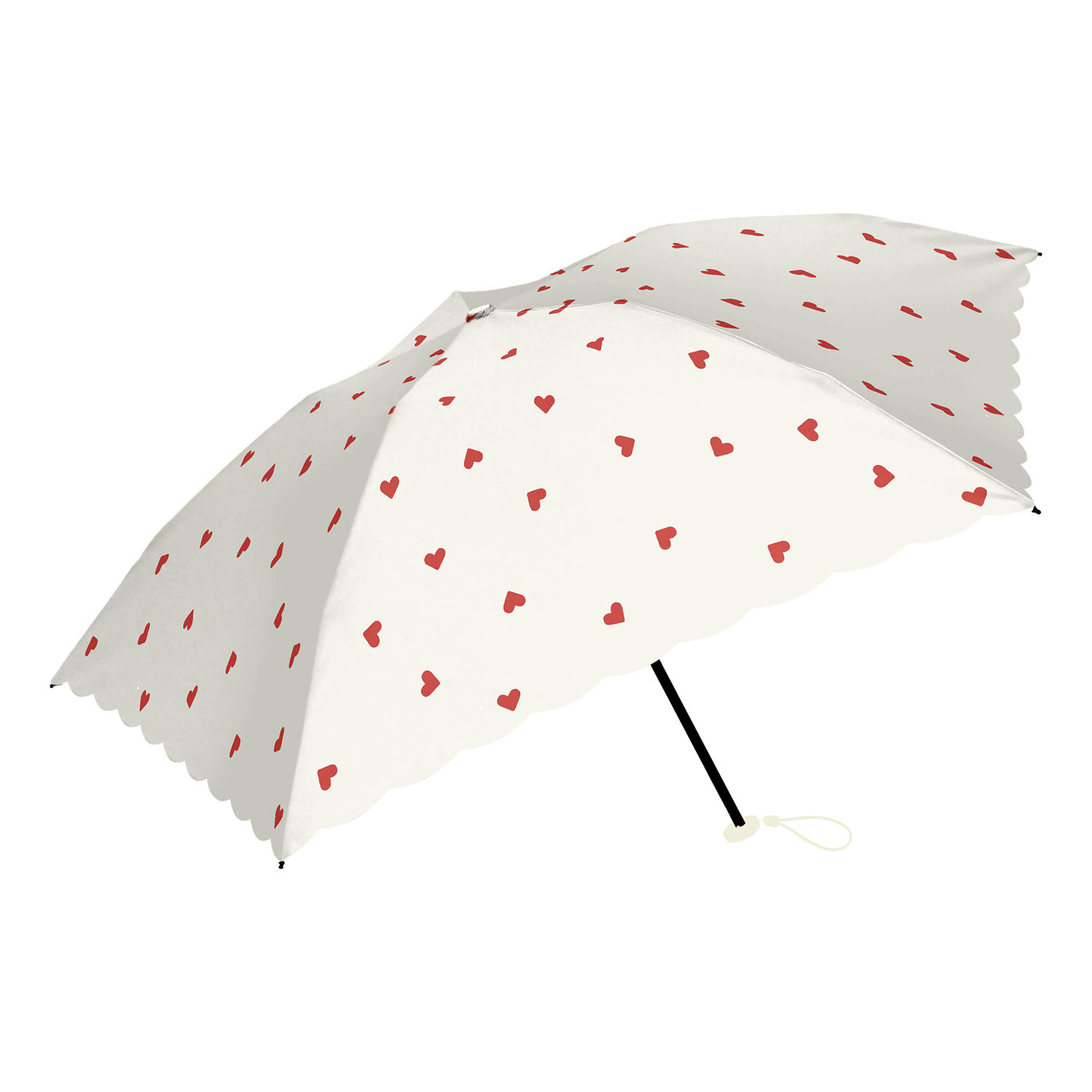 【assa】 超軽量ハート晴雨兼用折傘 - 画像4
