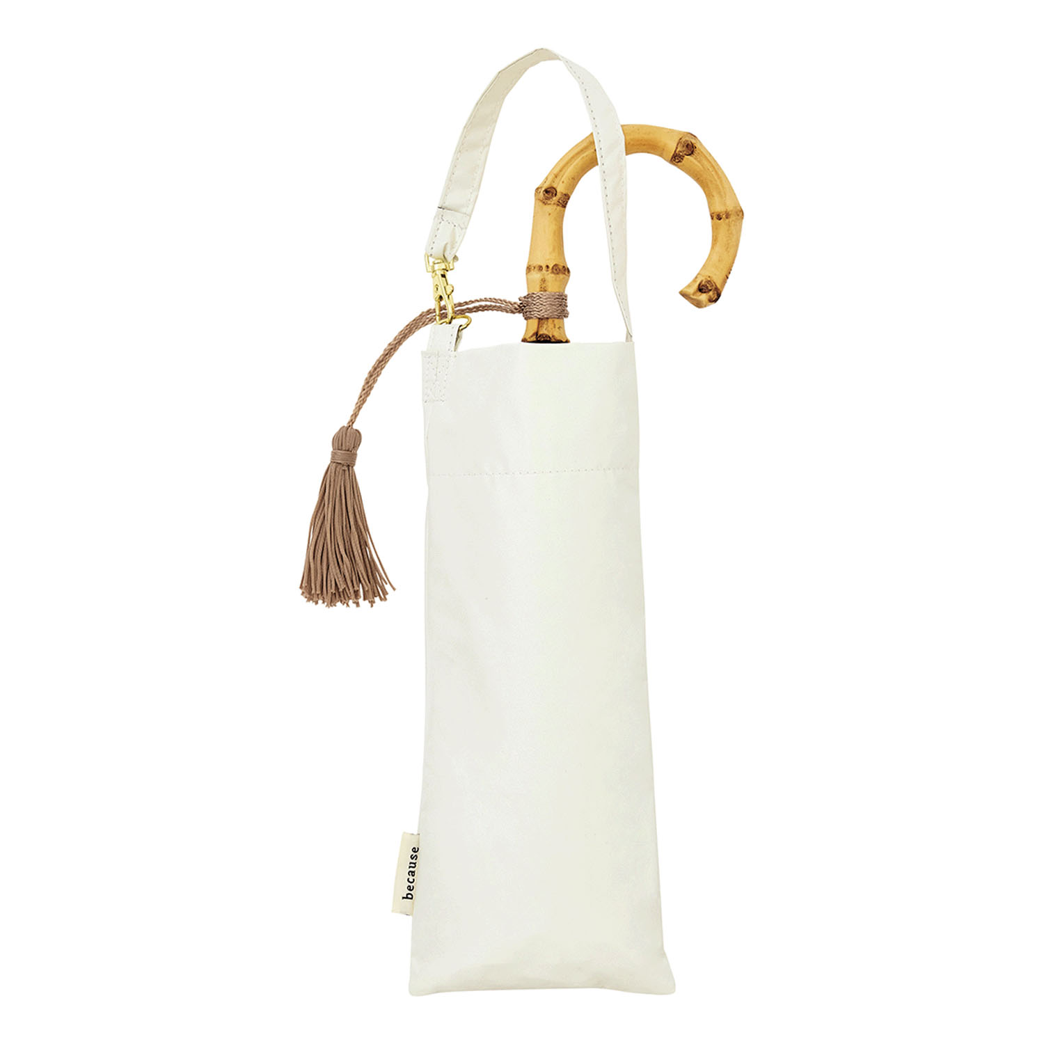 【because】 晴雨兼用 8本フレームプロテクト折傘 - 画像3