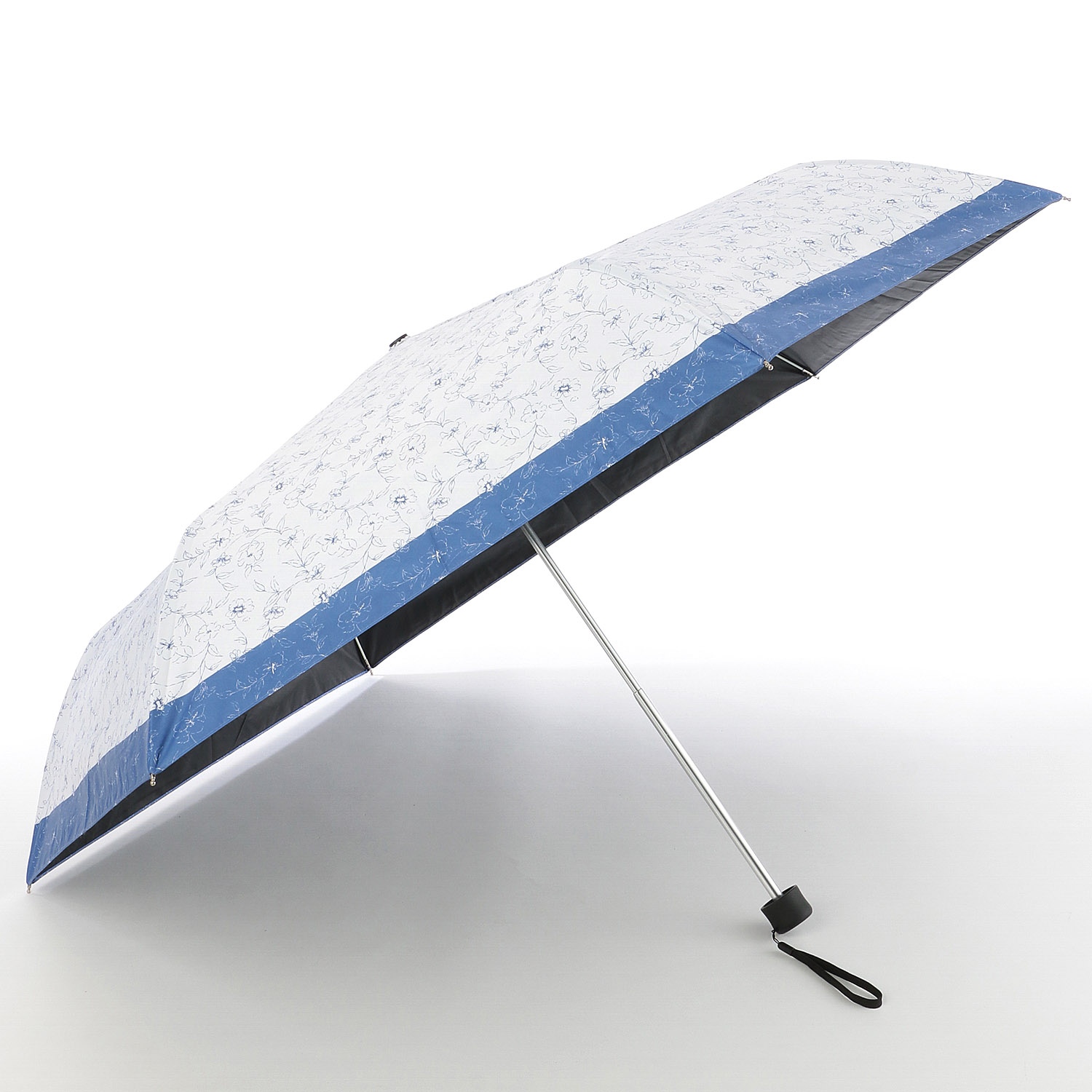 晴雨兼用傘 モノクロームボタニカル柄ミニ - 画像5