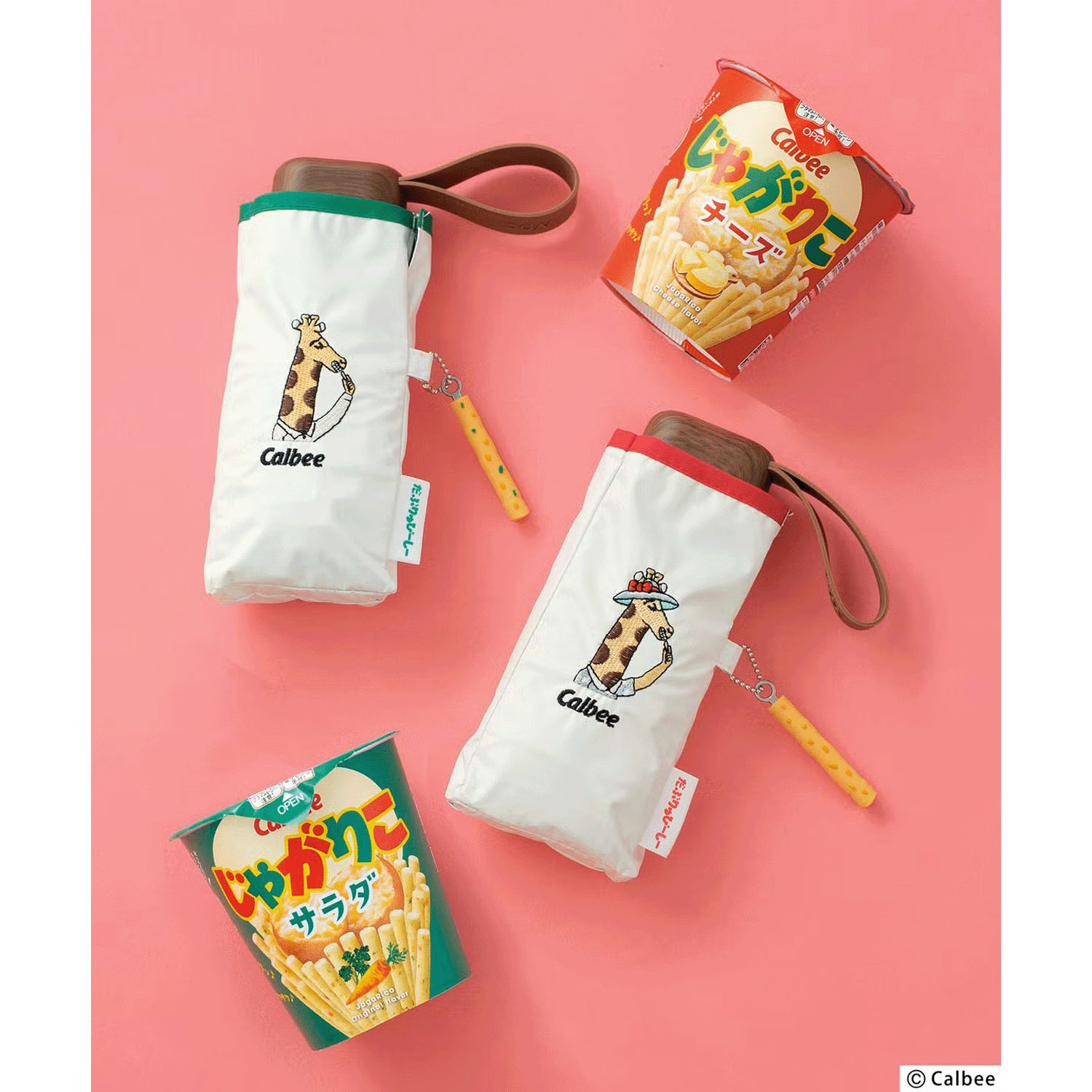 【じゃがりこ×WPC】遮光じゃがおファミリー刺繍パラソルミニ