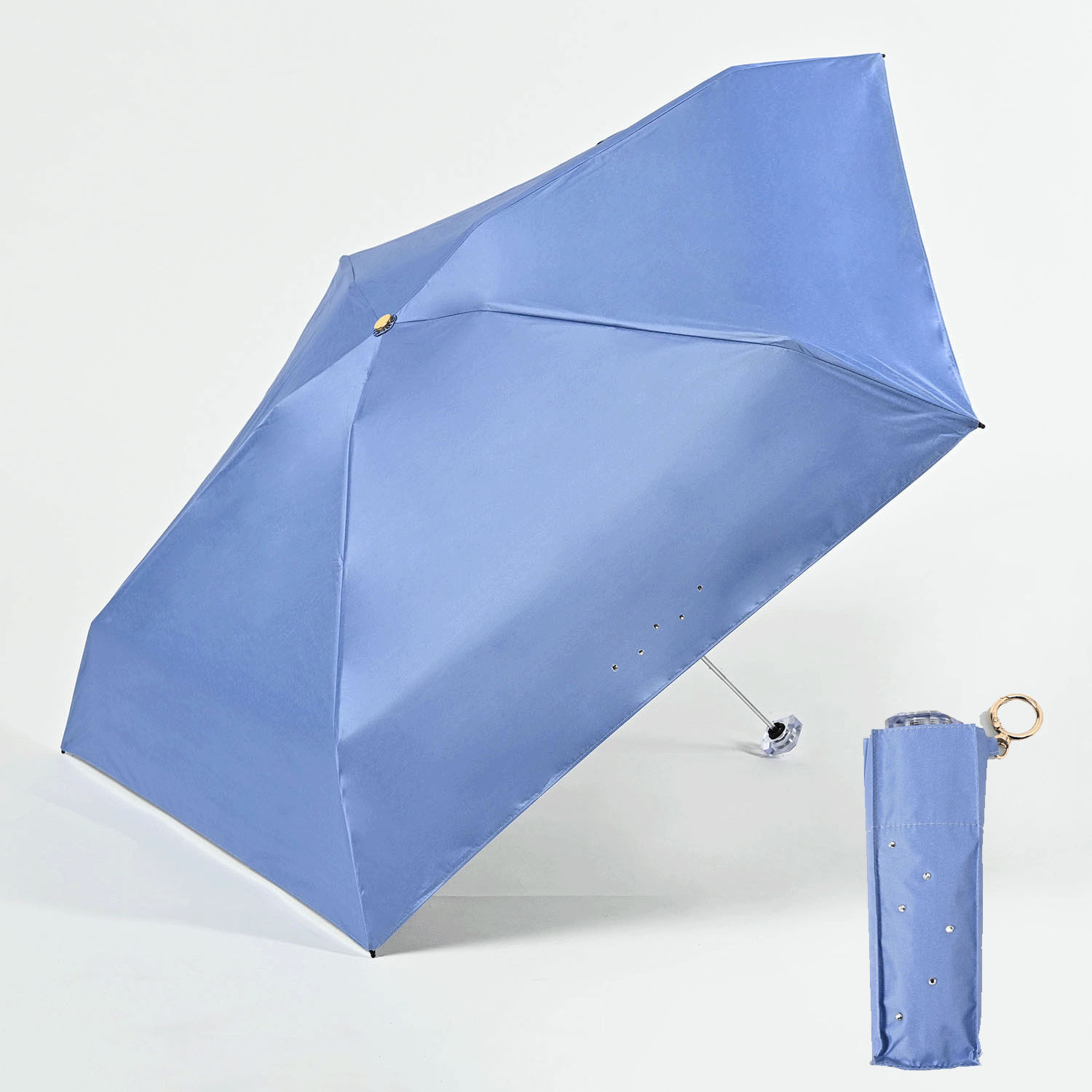 【CHARIS】晴雨兼用 クリスタルWビジュー折傘 - 画像1