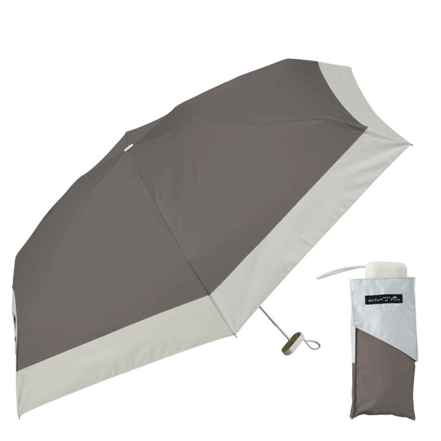 晴雨兼用 パステルボーダーコンパクト傘 - 画像3