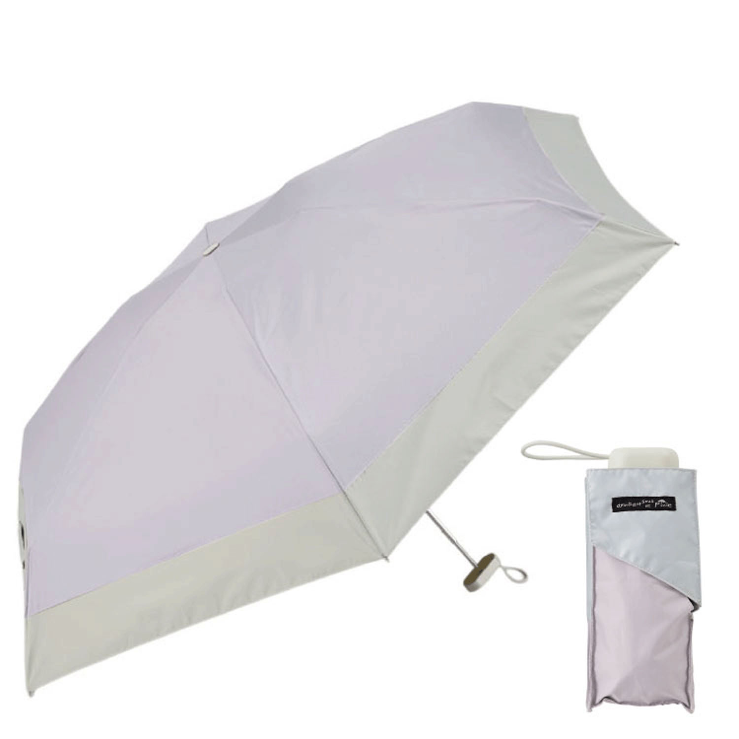 晴雨兼用 パステルボーダーコンパクト傘 - 画像5