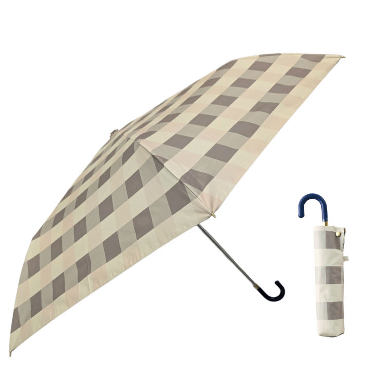晴雨兼用 ギンガムチェック折傘