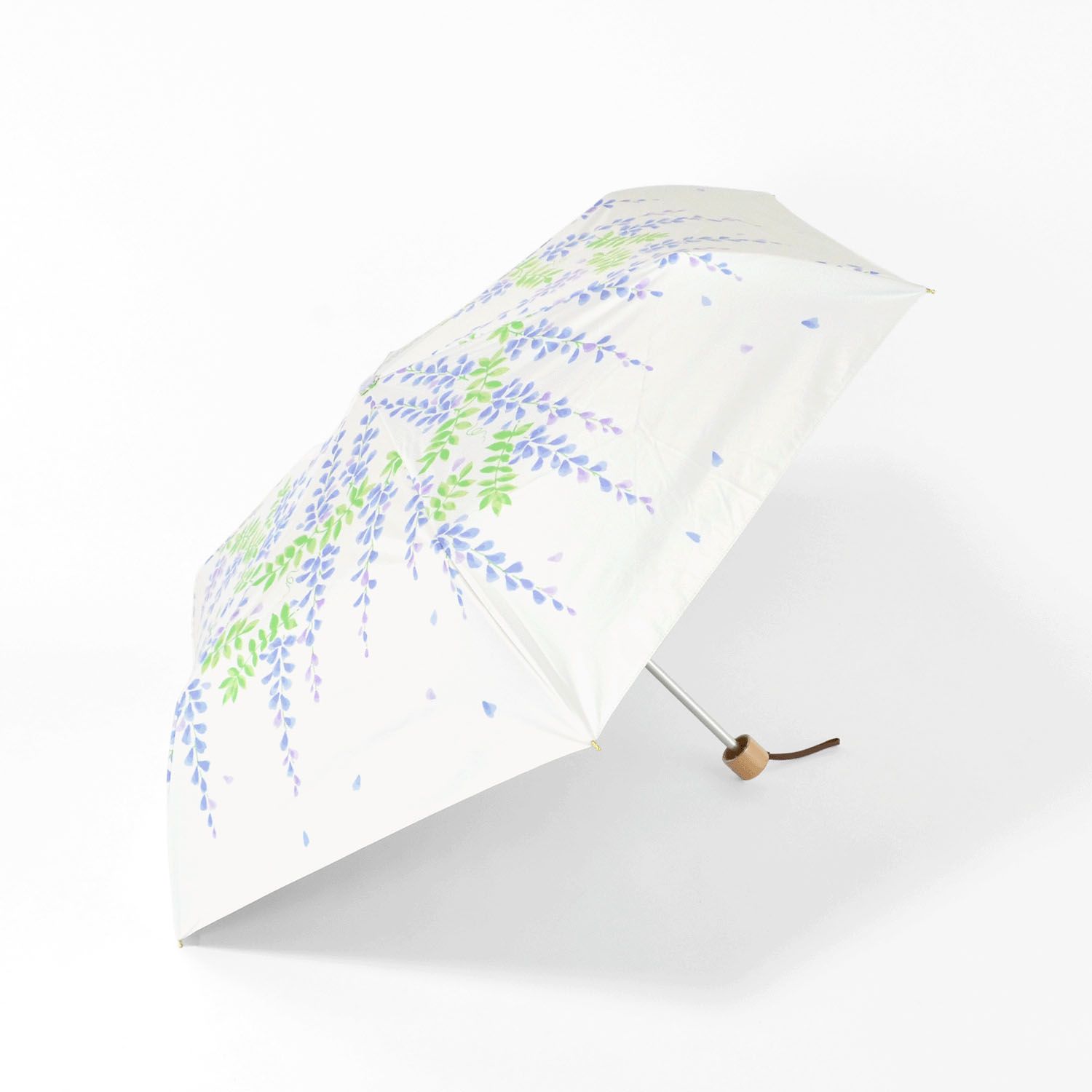 【耐風仕様】 晴雨兼用 ウィステリアミニ（藤の花）傘 - 画像2