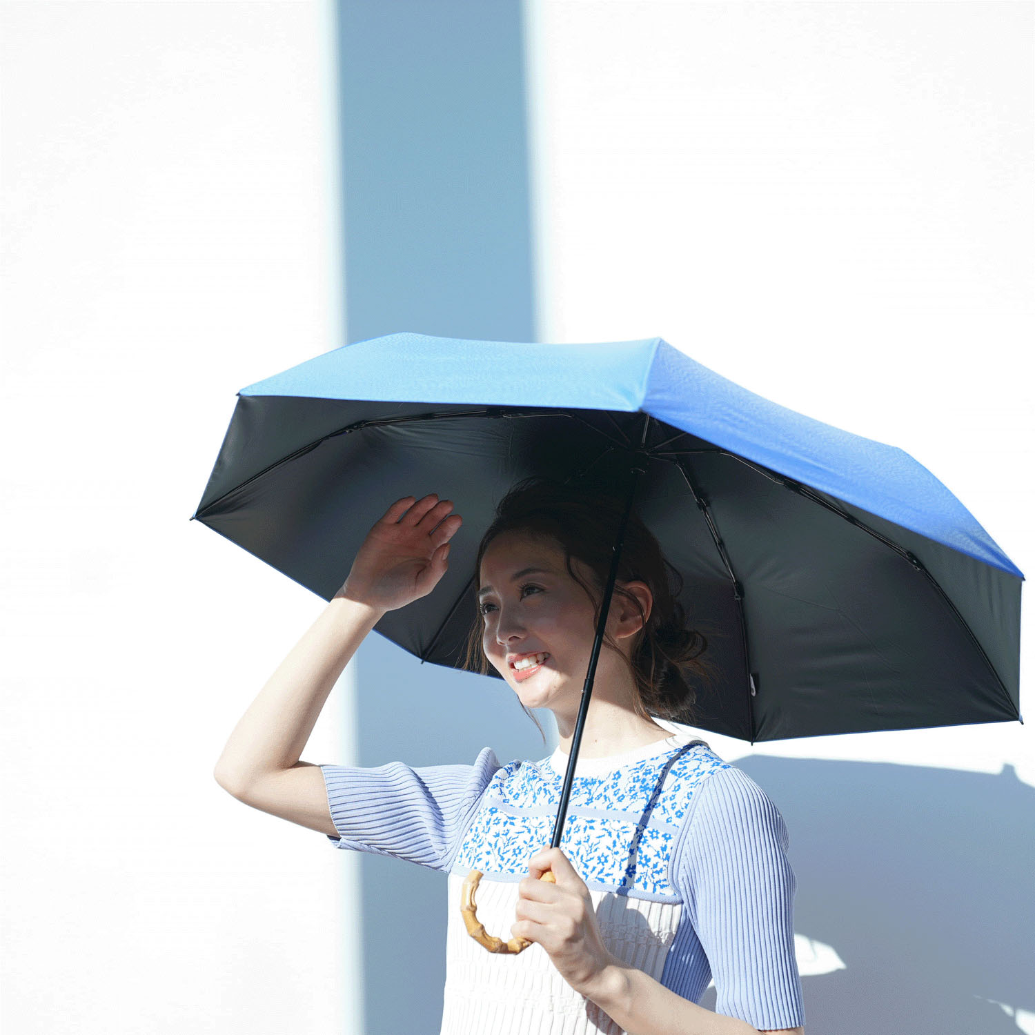 7本骨 遮光折りたたみ 江戸 - 画像1