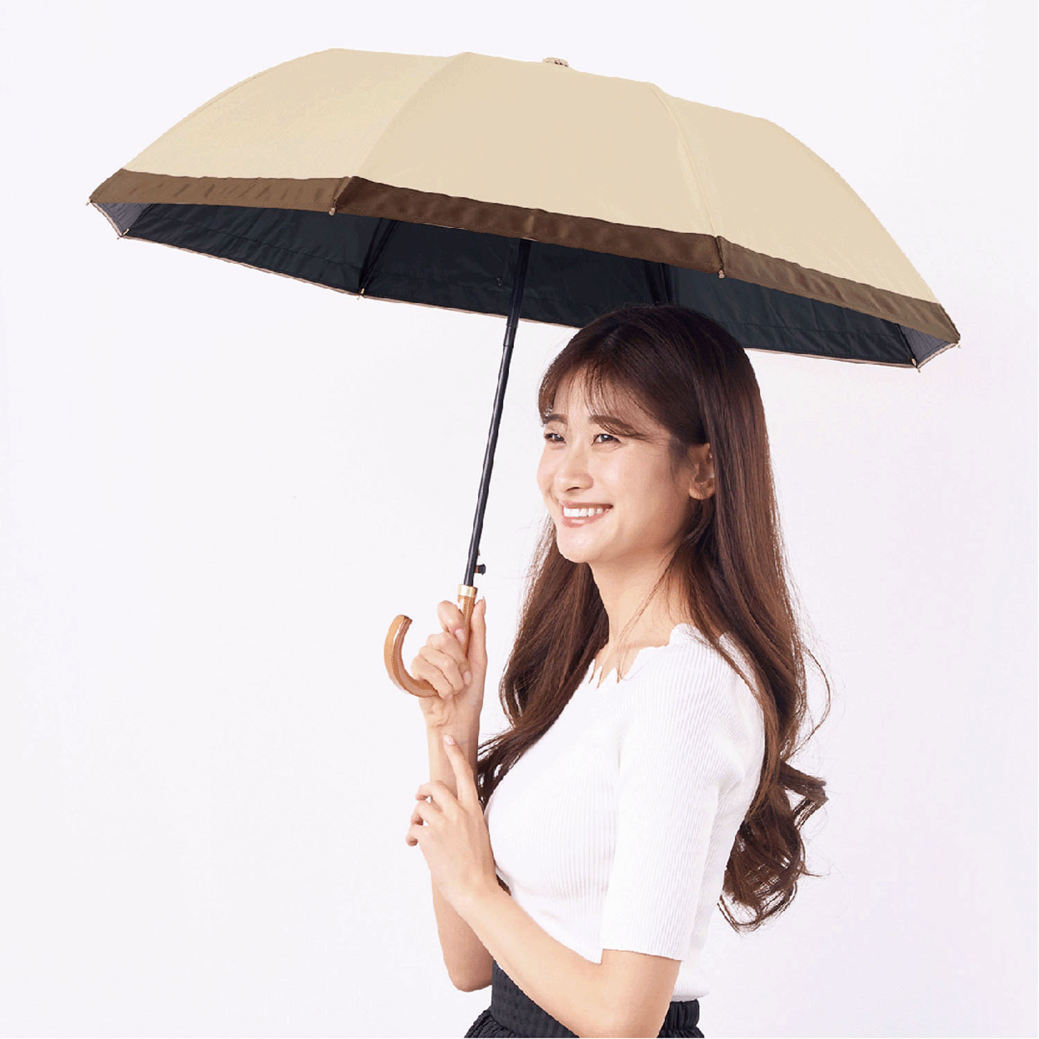 pink trick グログラン折り畳みジャンプ傘