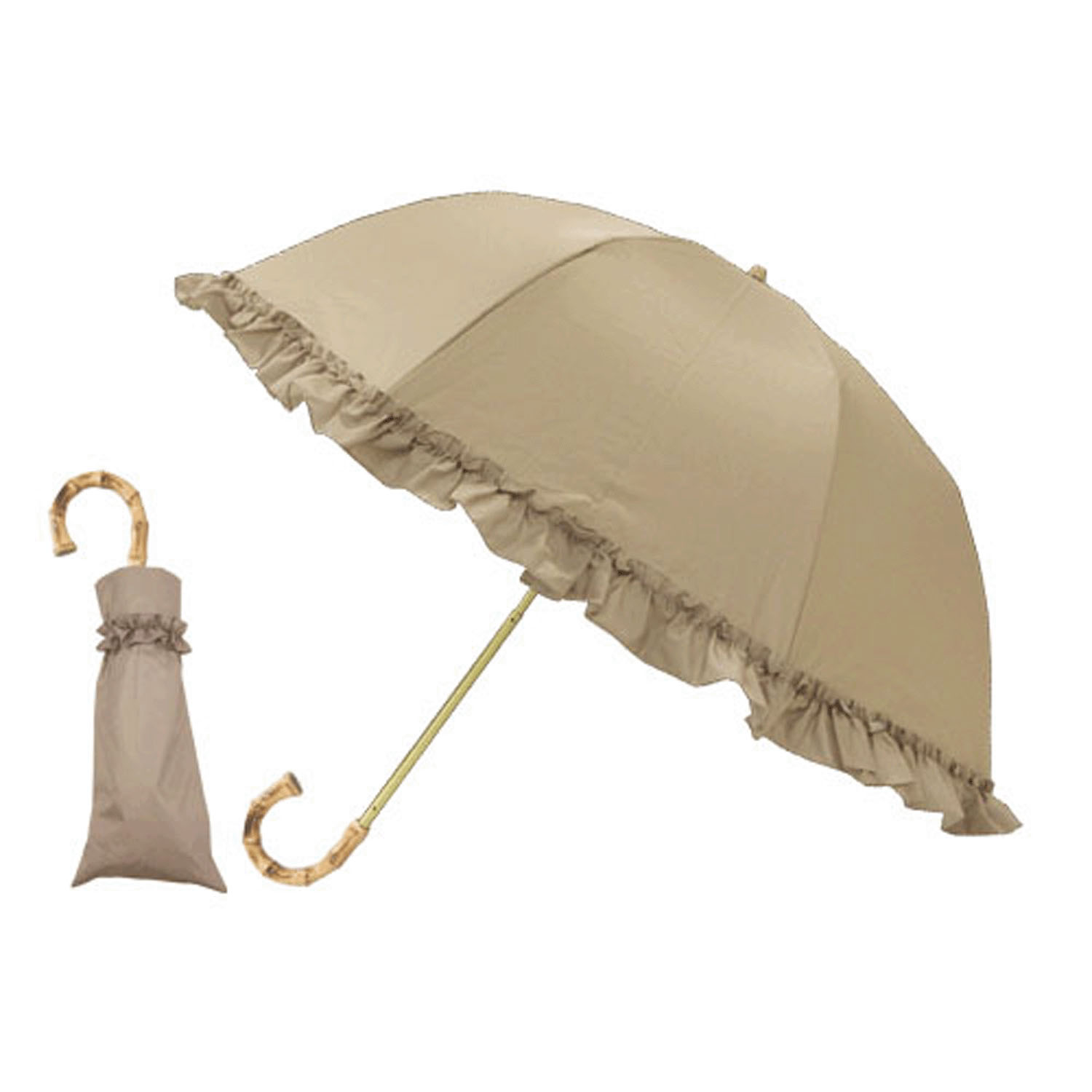 【大人気商品！】 pink trick 完全遮光 フリル 晴雨兼用 2段折傘 - 画像3