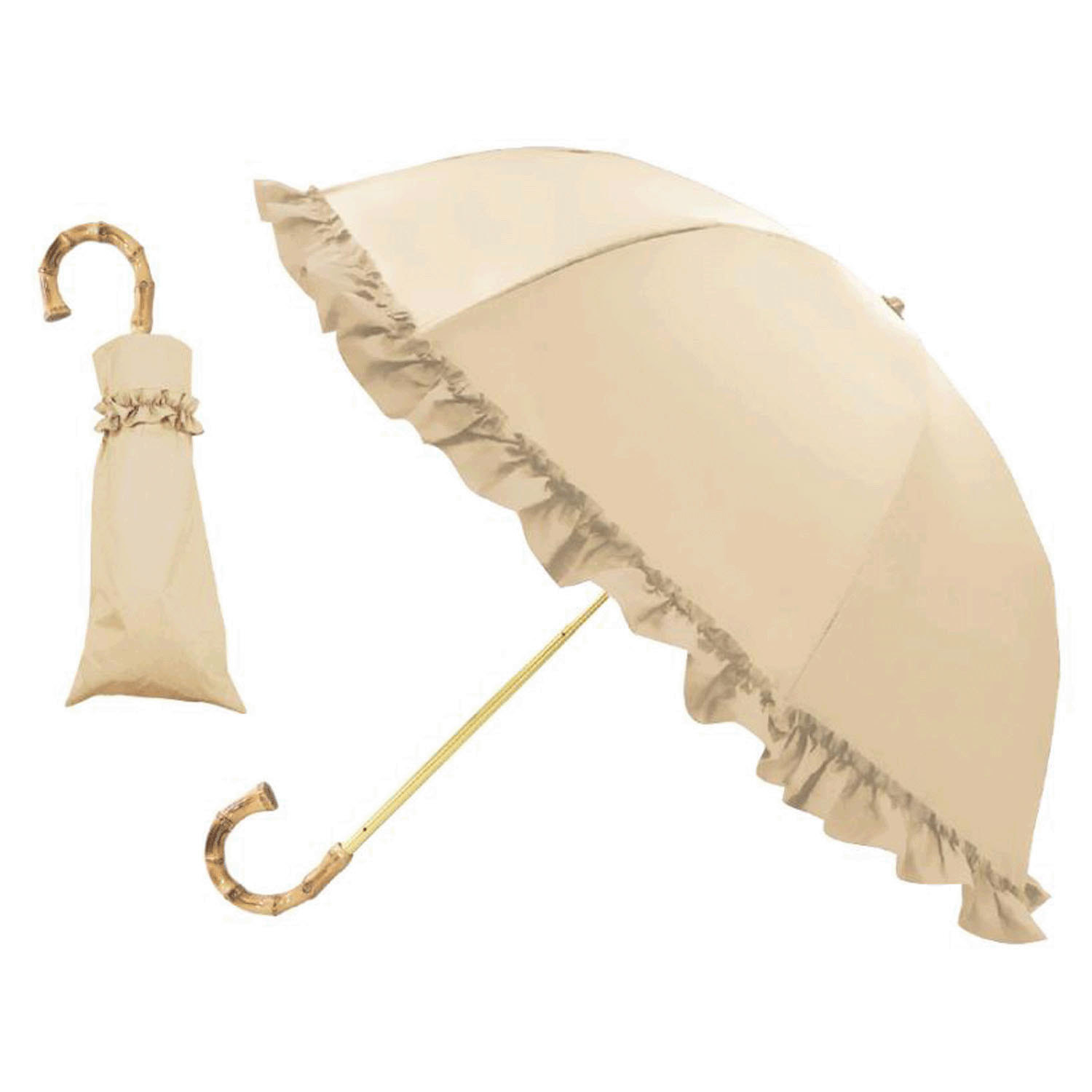 【大人気商品！】 pink trick 完全遮光 フリル 晴雨兼用 2段折傘 - 画像6