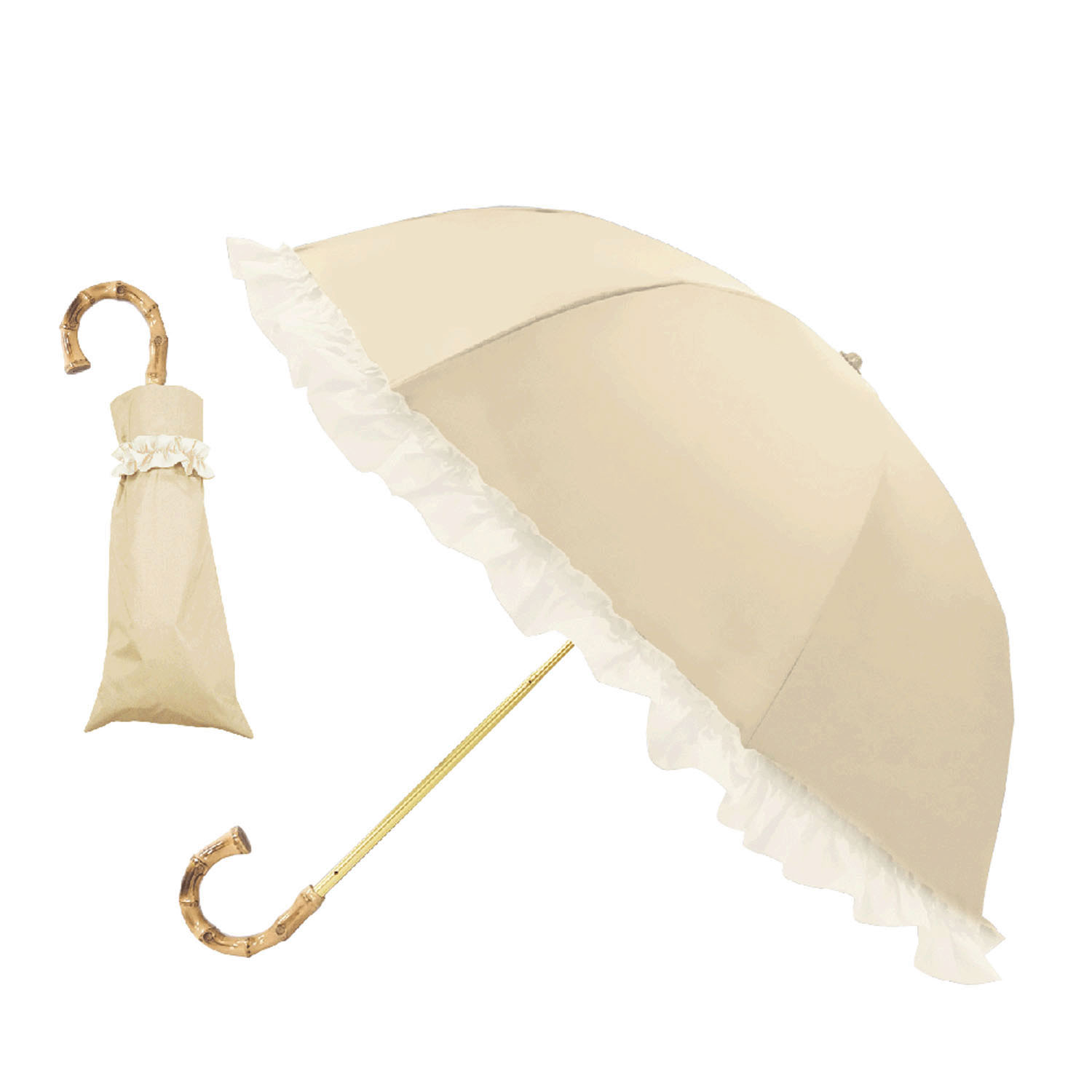 【大人気商品！】 pink trick 完全遮光 フリル 晴雨兼用 2段折傘 - 画像7